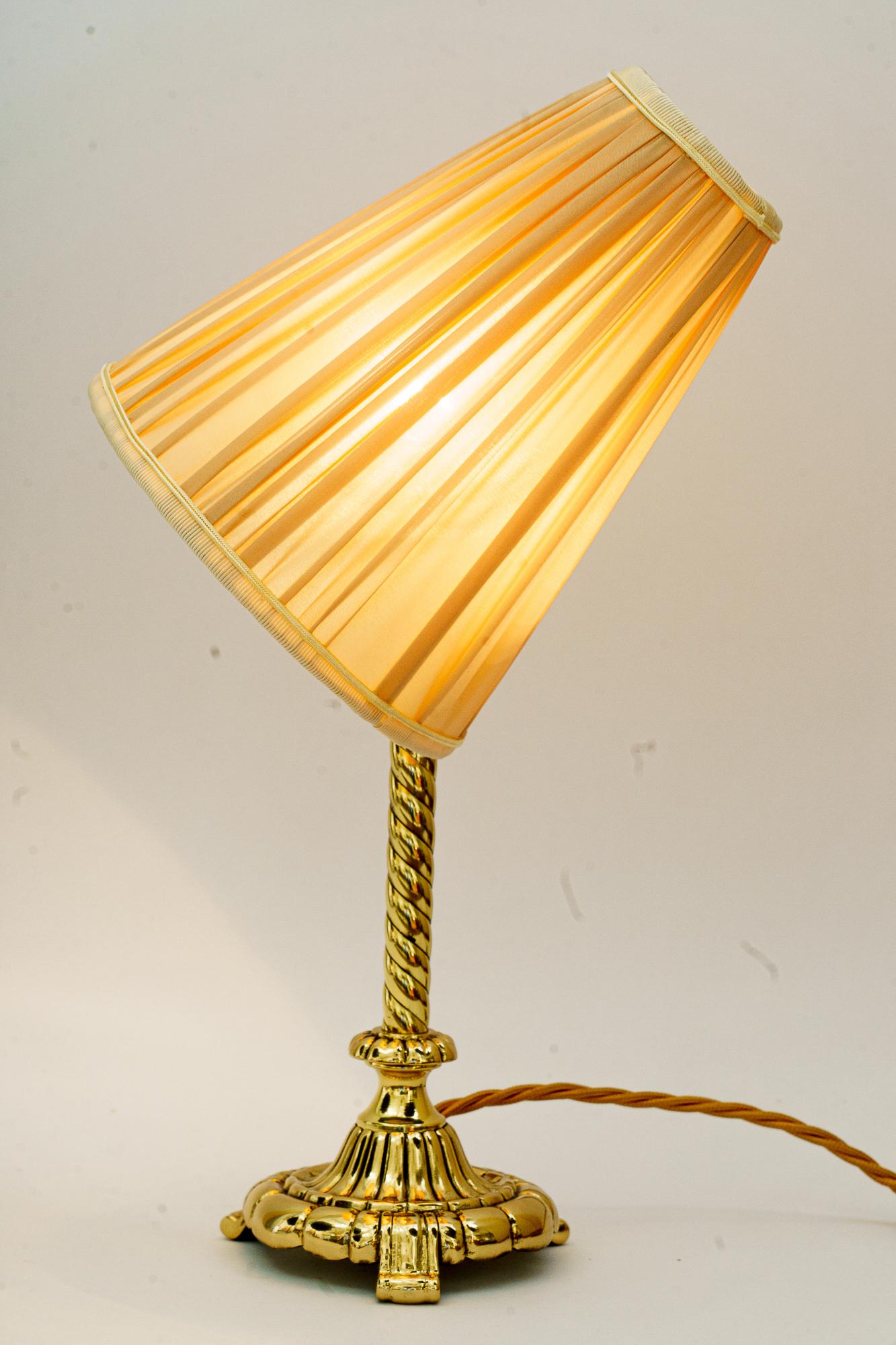 Art Deco table lamp with fabric shade vienna around 1920s For Sale 2