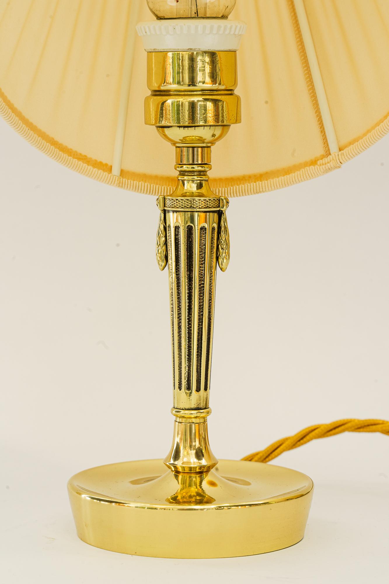 Art deco table lamp with fabric shade vienna around 1920s For Sale 1