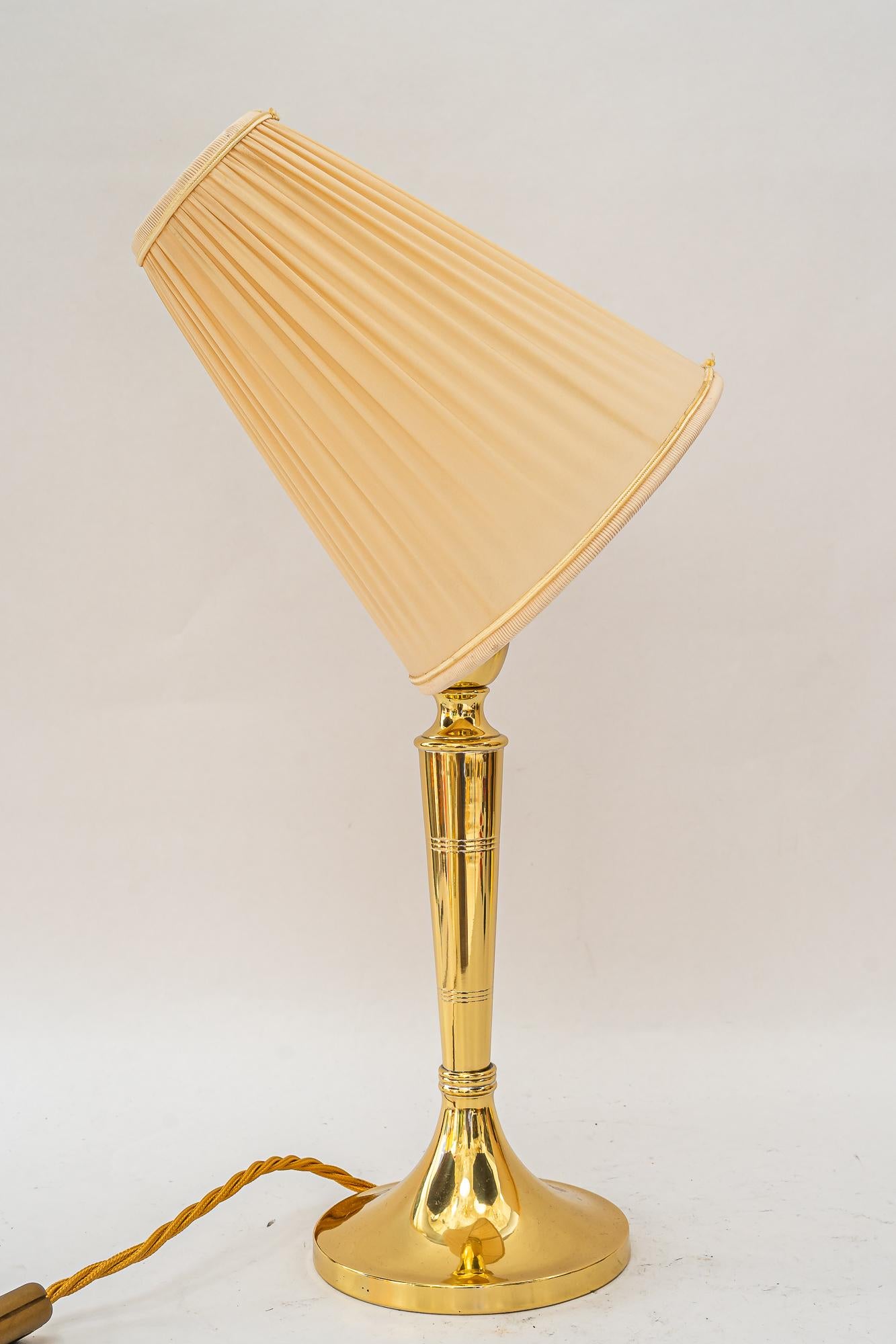 Lampe de table Art Déco avec abat-jour en tissu vienne vers 1920 en vente 1