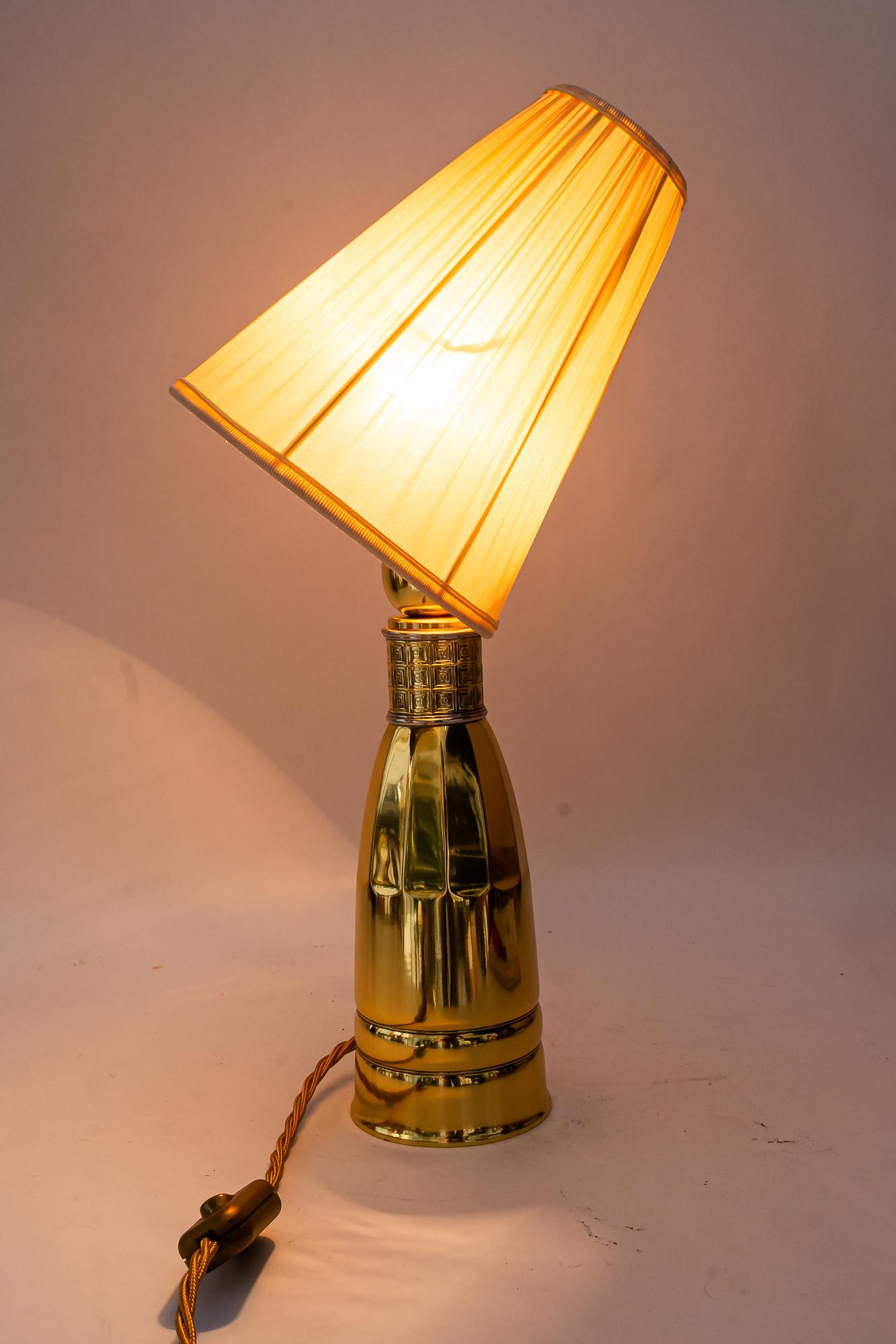 Art Deco Table lamp with fabric shade vienna around 1920s For Sale 2