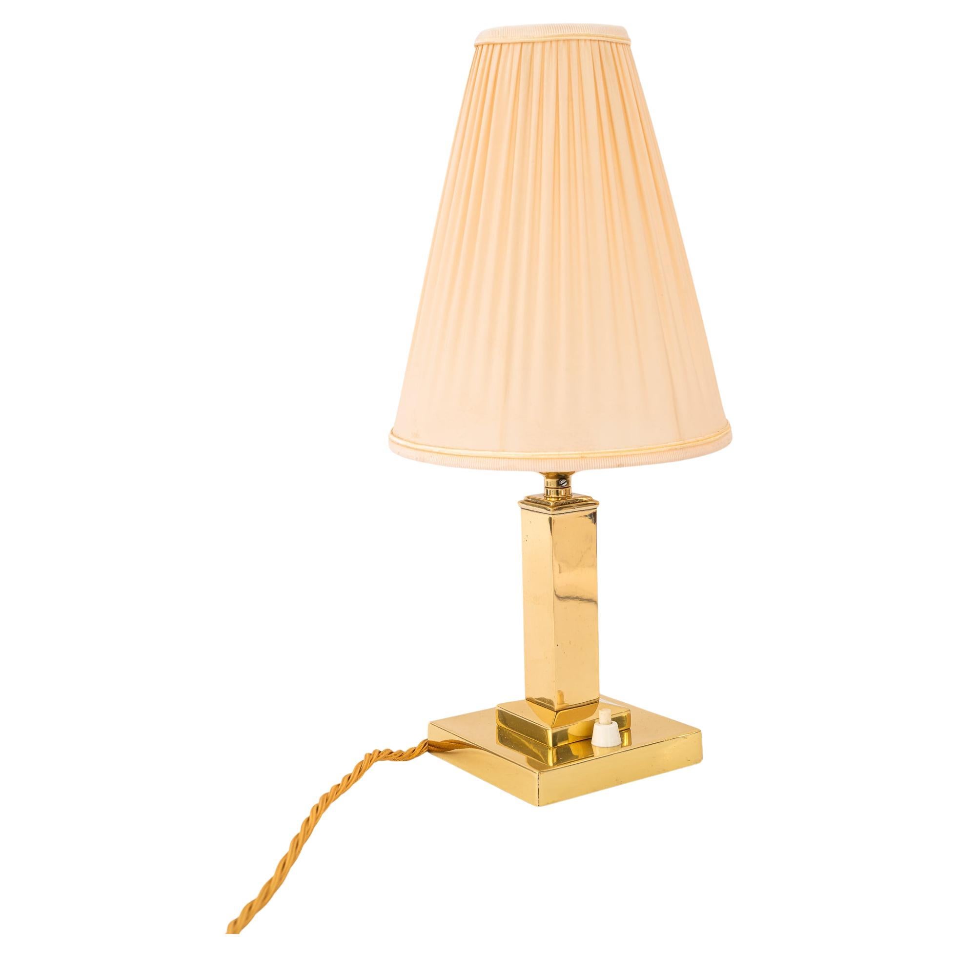 Art Deco table lamp with fabric shade vienna around 1920s For Sale
