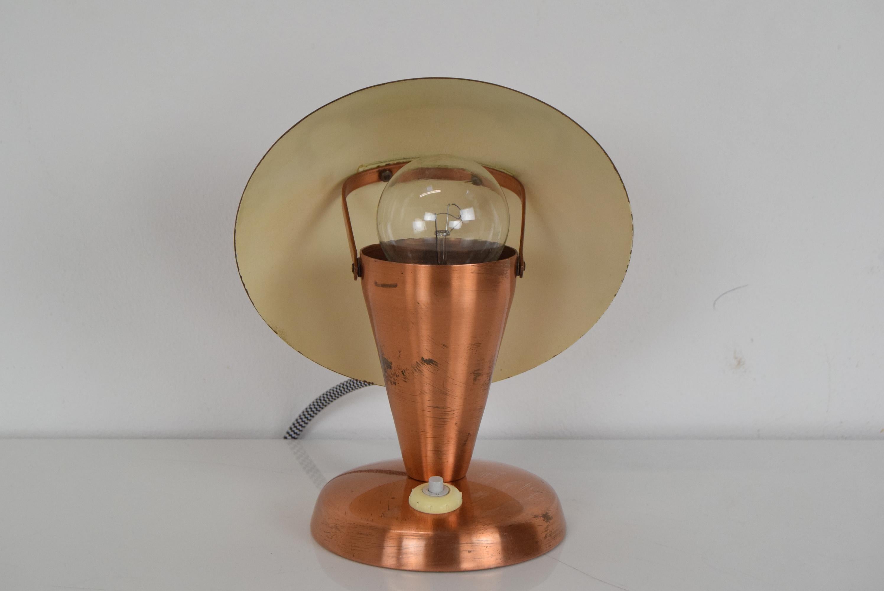 Metal Art Deco Table Lamp with Flexible Shade, 1930's