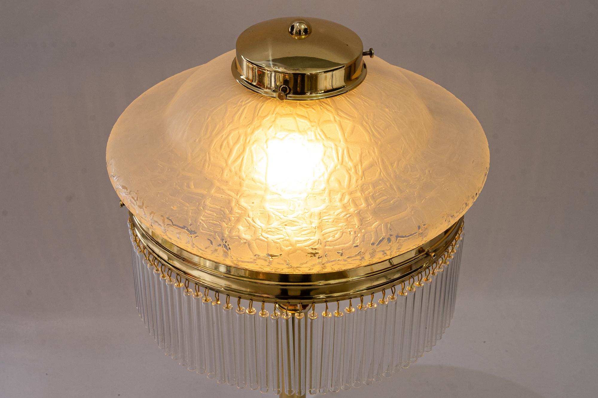 Lampada da tavolo Art Deco con vetro e bacchette di vetro di Vienna intorno agli anni '20 in vendita 5