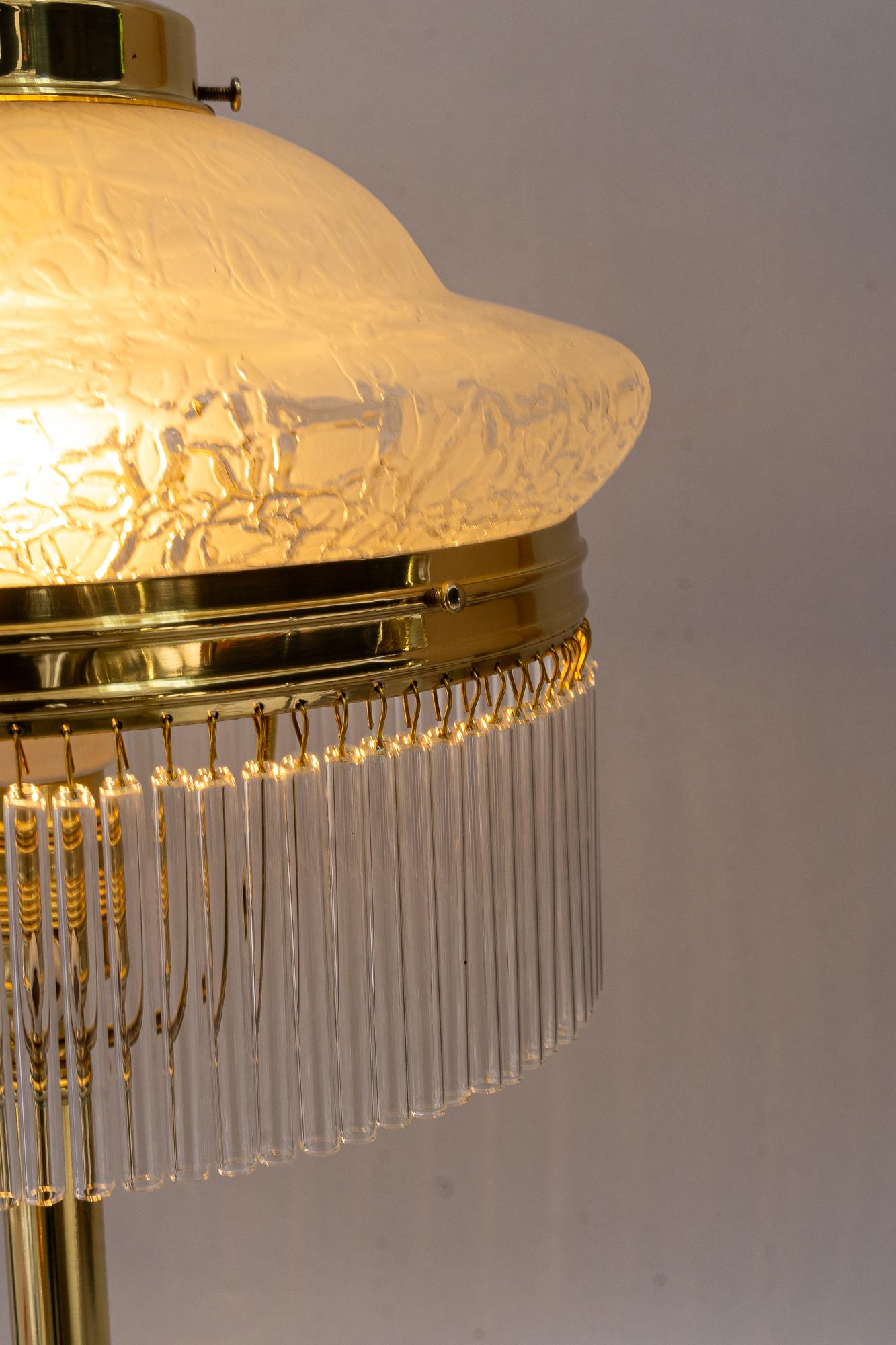 Lampada da tavolo Art Deco con vetro e bacchette di vetro di Vienna intorno agli anni '20 in vendita 6