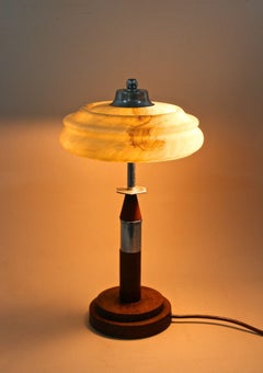 Lampada da tavolo Art Déco con paralume in vetro, XX secolo, Austria 1930 ca.