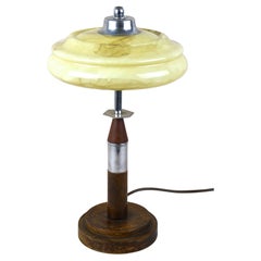 Lampe de bureau Art déco avec abat-jour en verre, 20e siècle, Autriche, vers 1930