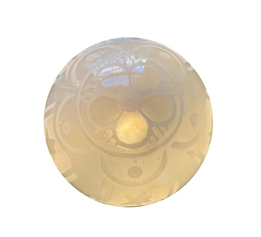 Art déco Lampe de table Art Déco avec sphères en verre en vente