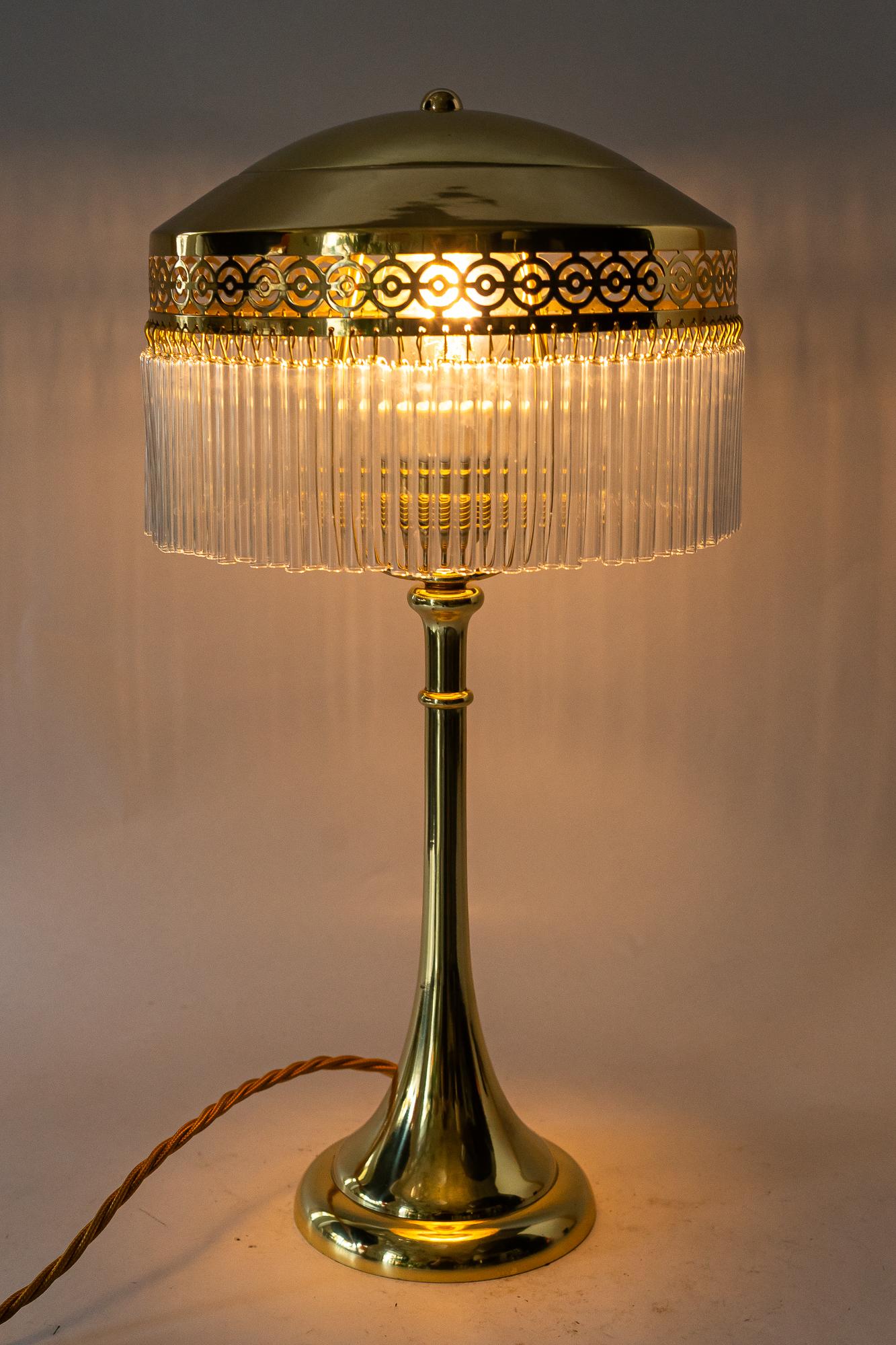Lampe de table art déco avec baguettes en verre vienne vers 1920 en vente 3