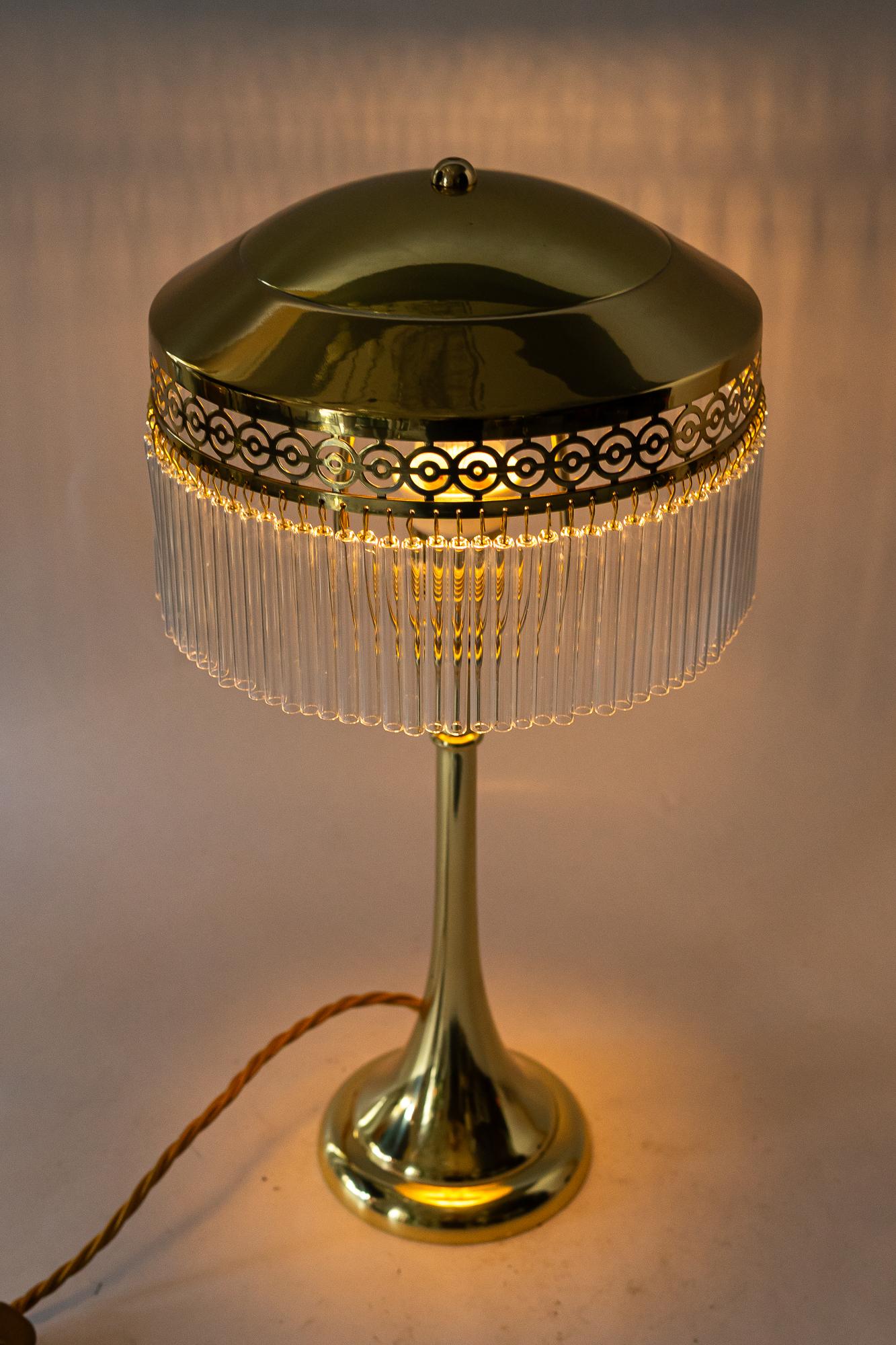 Lampe de table art déco avec baguettes en verre vienne vers 1920 en vente 4