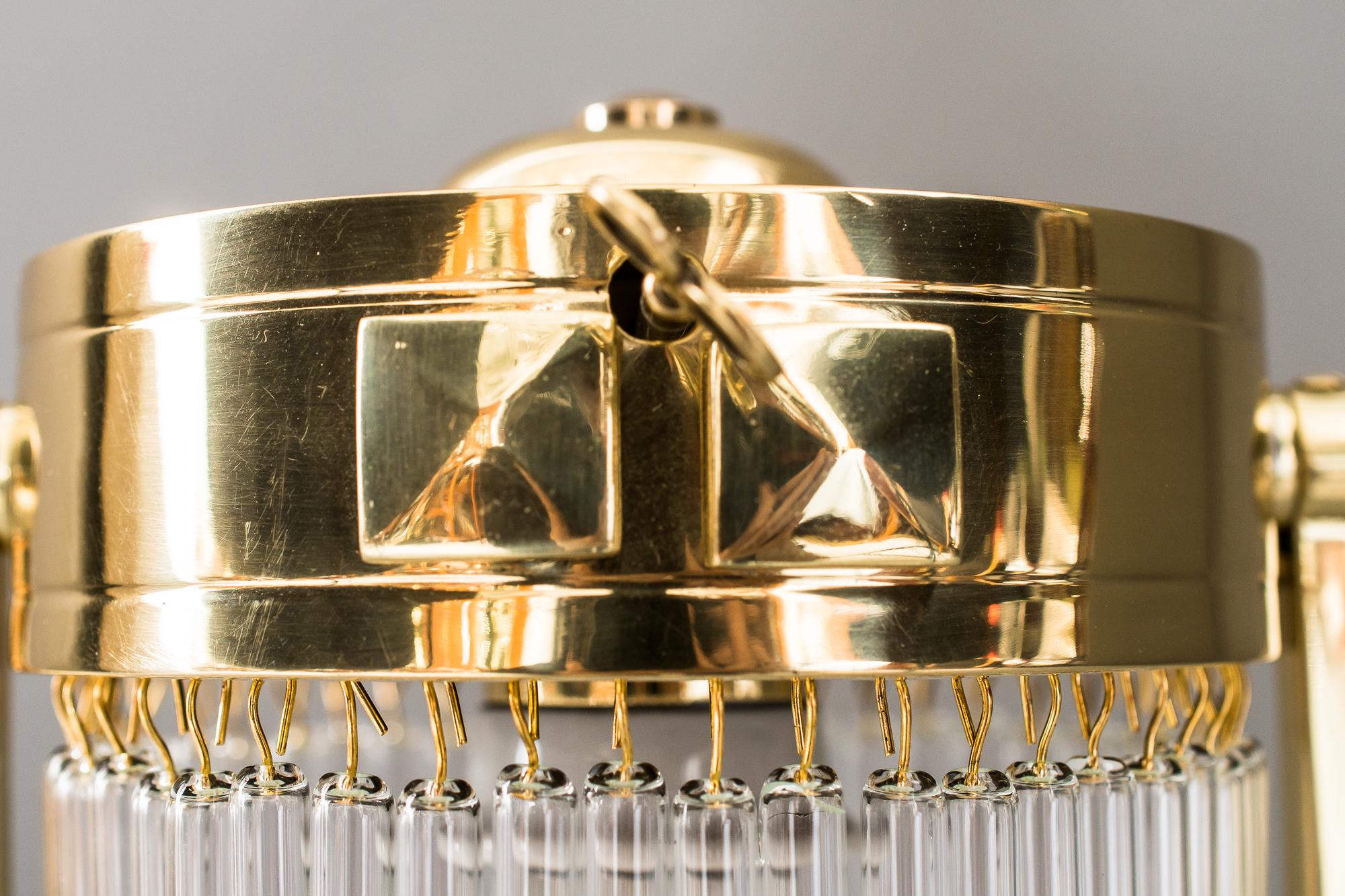 Art Deco Table Lamp with Glass Sticks, Vienna, circa 1920s 7