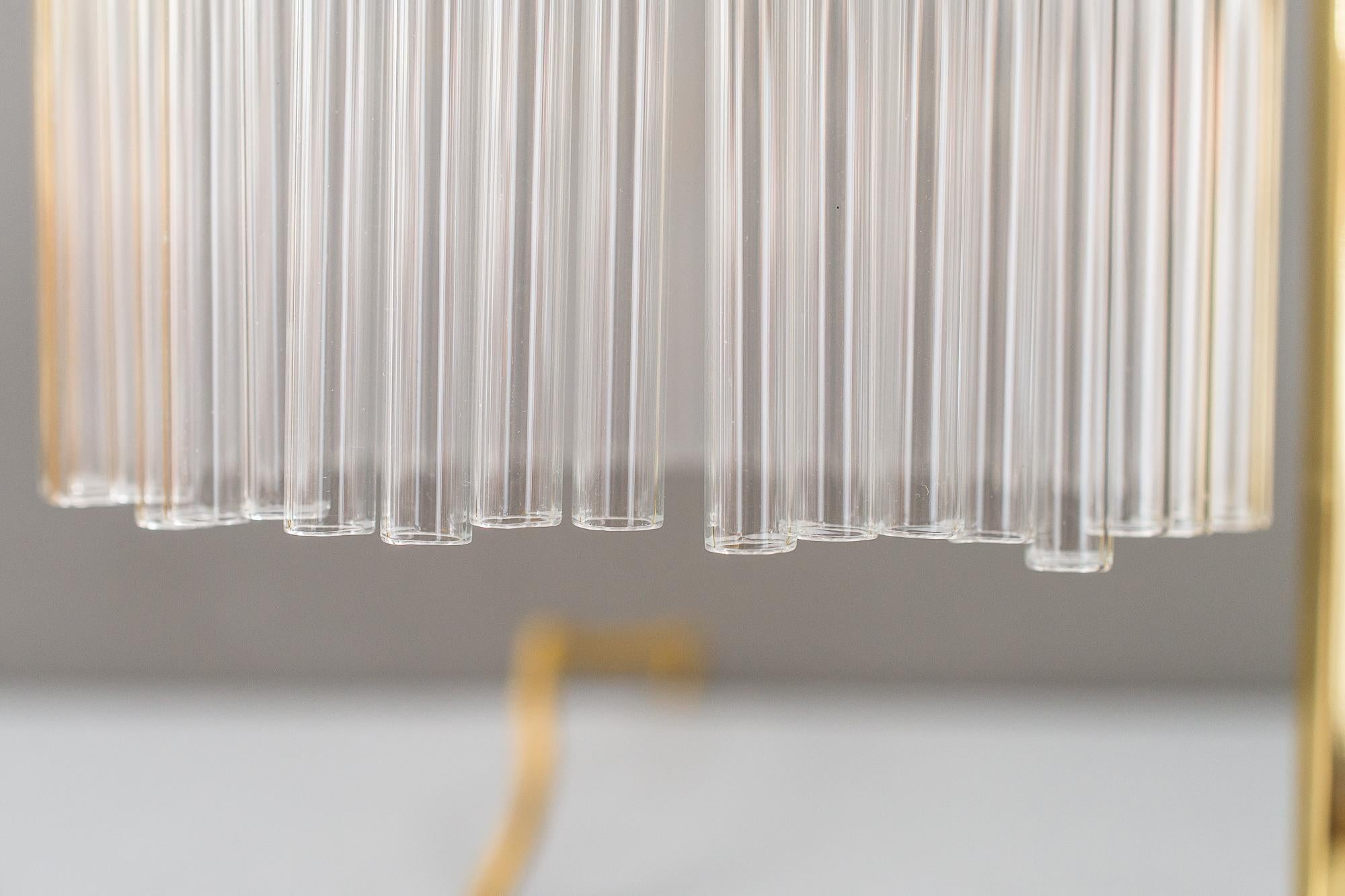 Art Deco Table Lamp with Glass Sticks, Vienna, circa 1920s 8