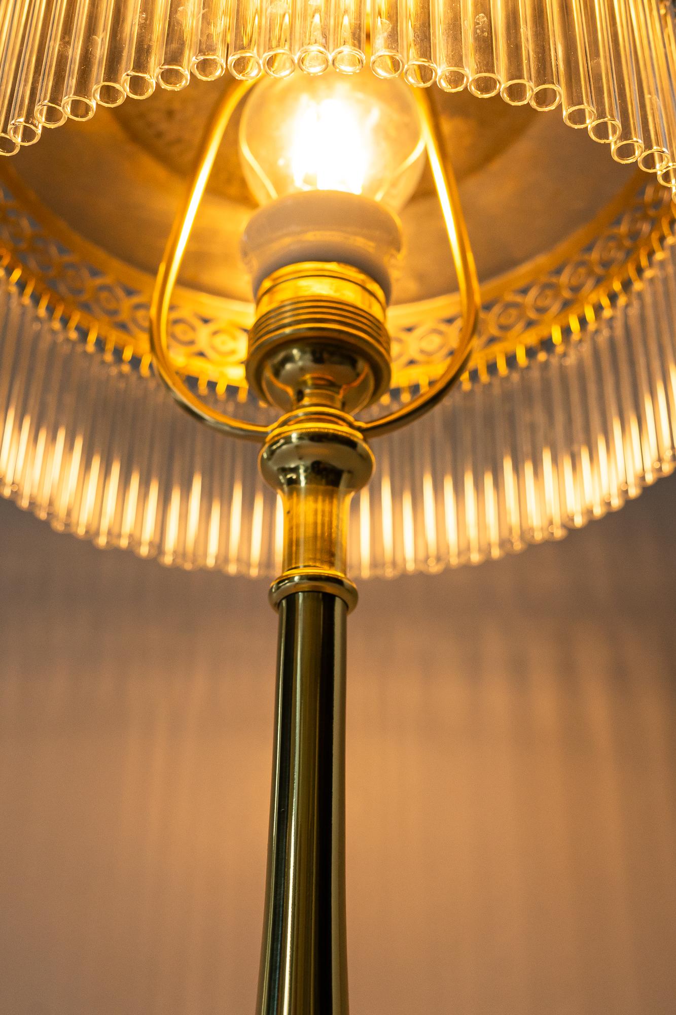 Lampe de table art déco avec baguettes en verre vienne vers 1920 en vente 6