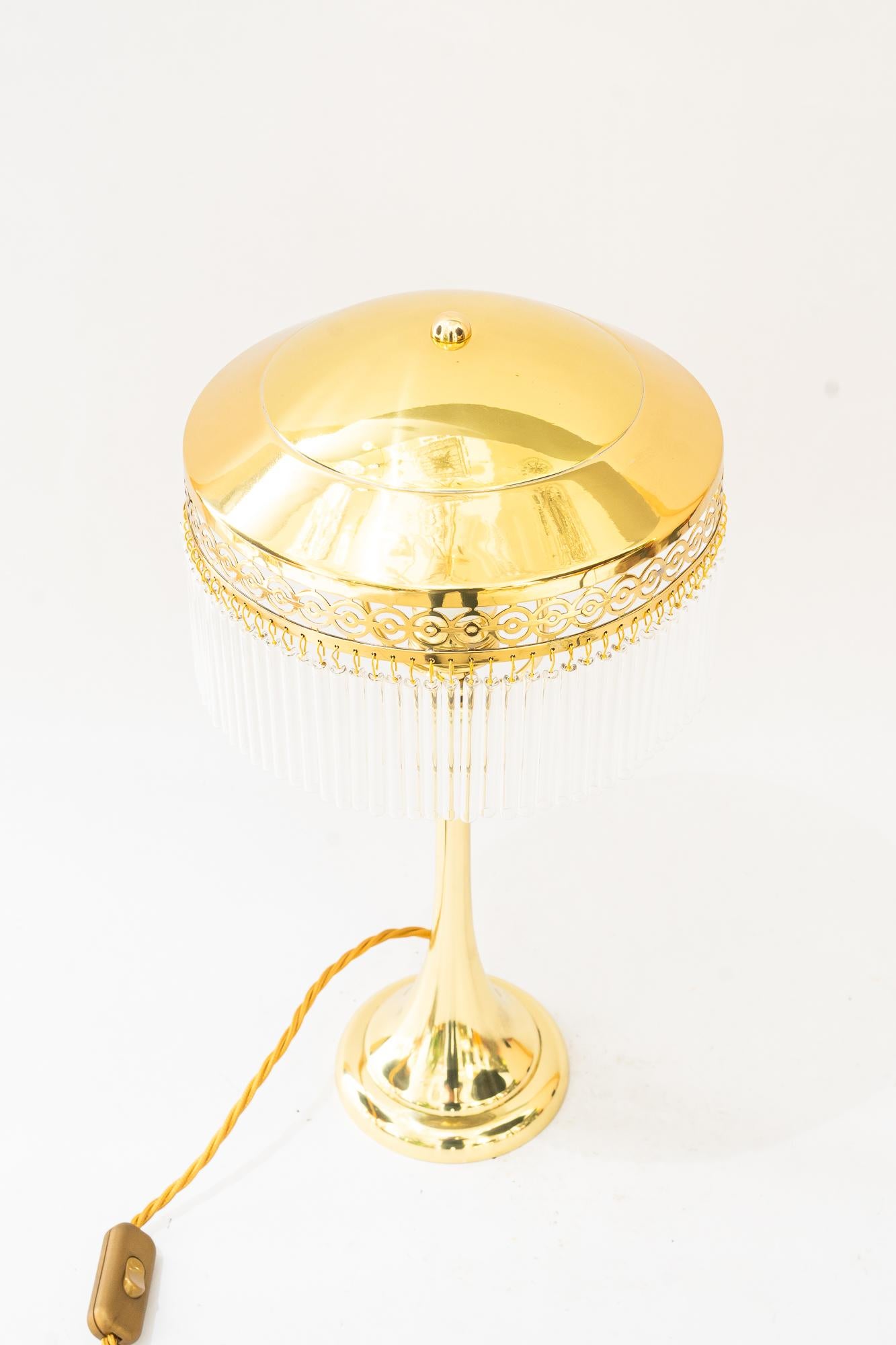Laqué Lampe de table art déco avec baguettes en verre vienne vers 1920 en vente