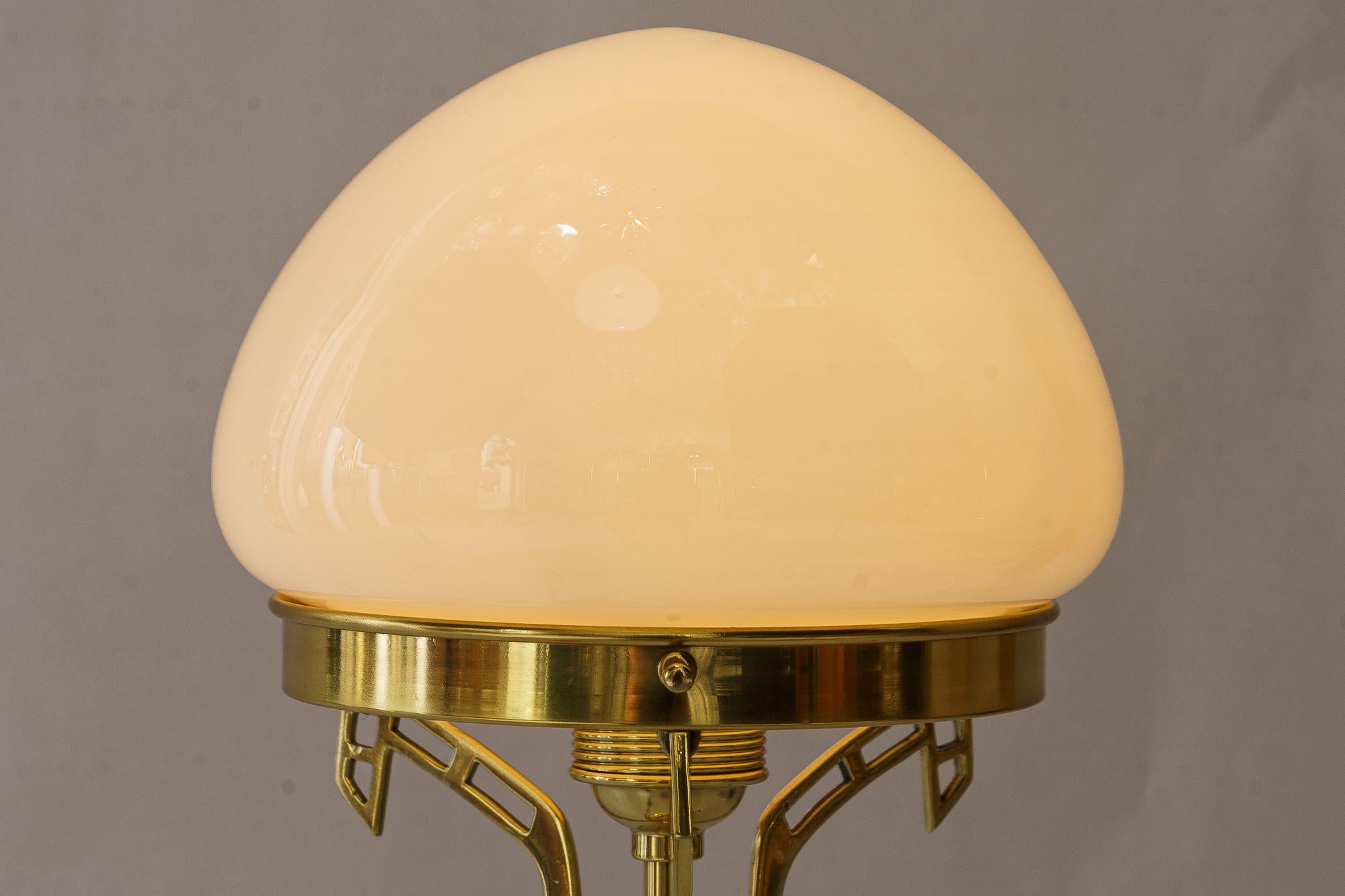 Art Deco Table lamp with opal glass shade vienna around 1920s For Sale 3
