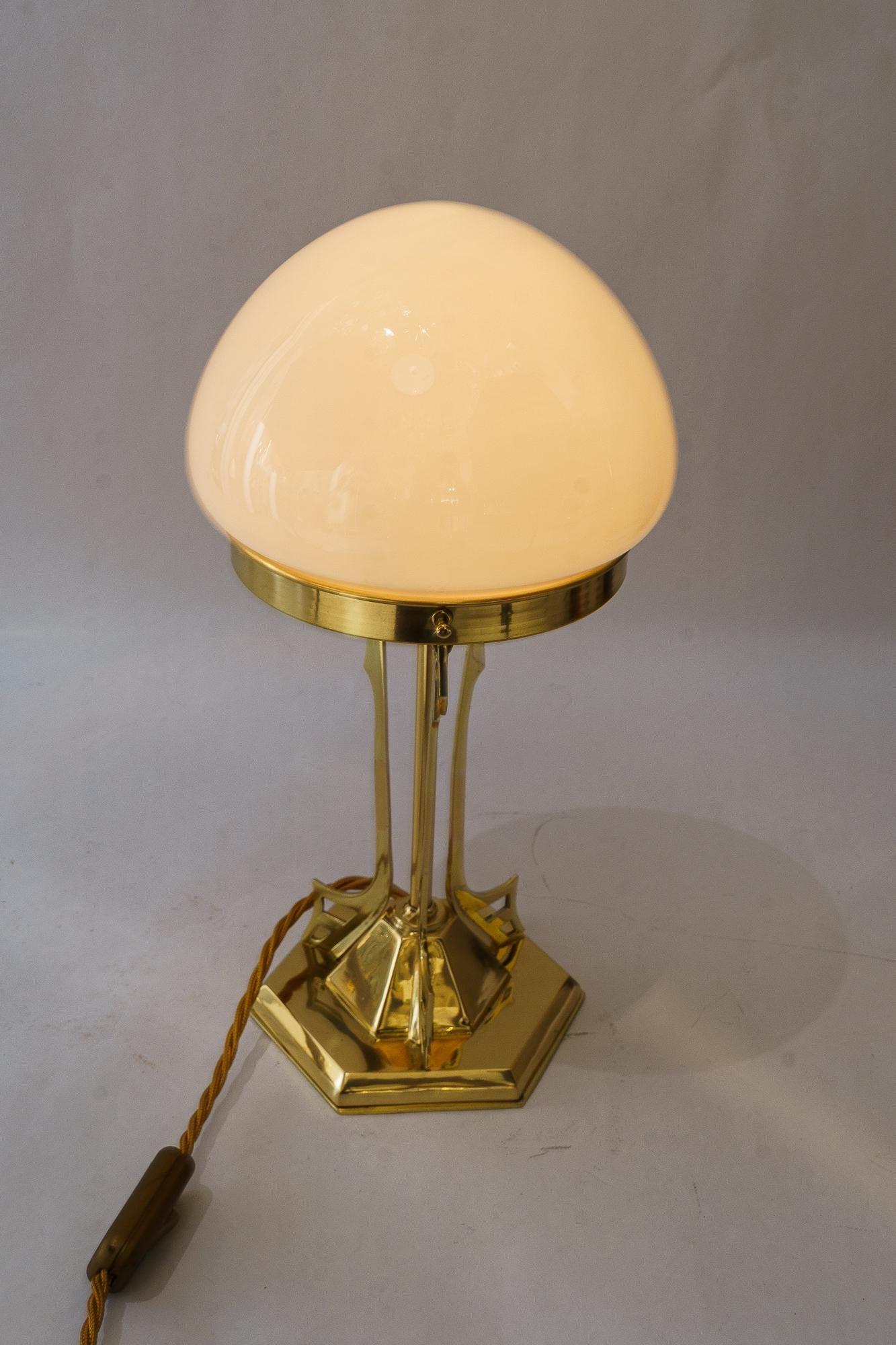 Art Deco Table lamp with opal glass shade vienna around 1920s For Sale 6