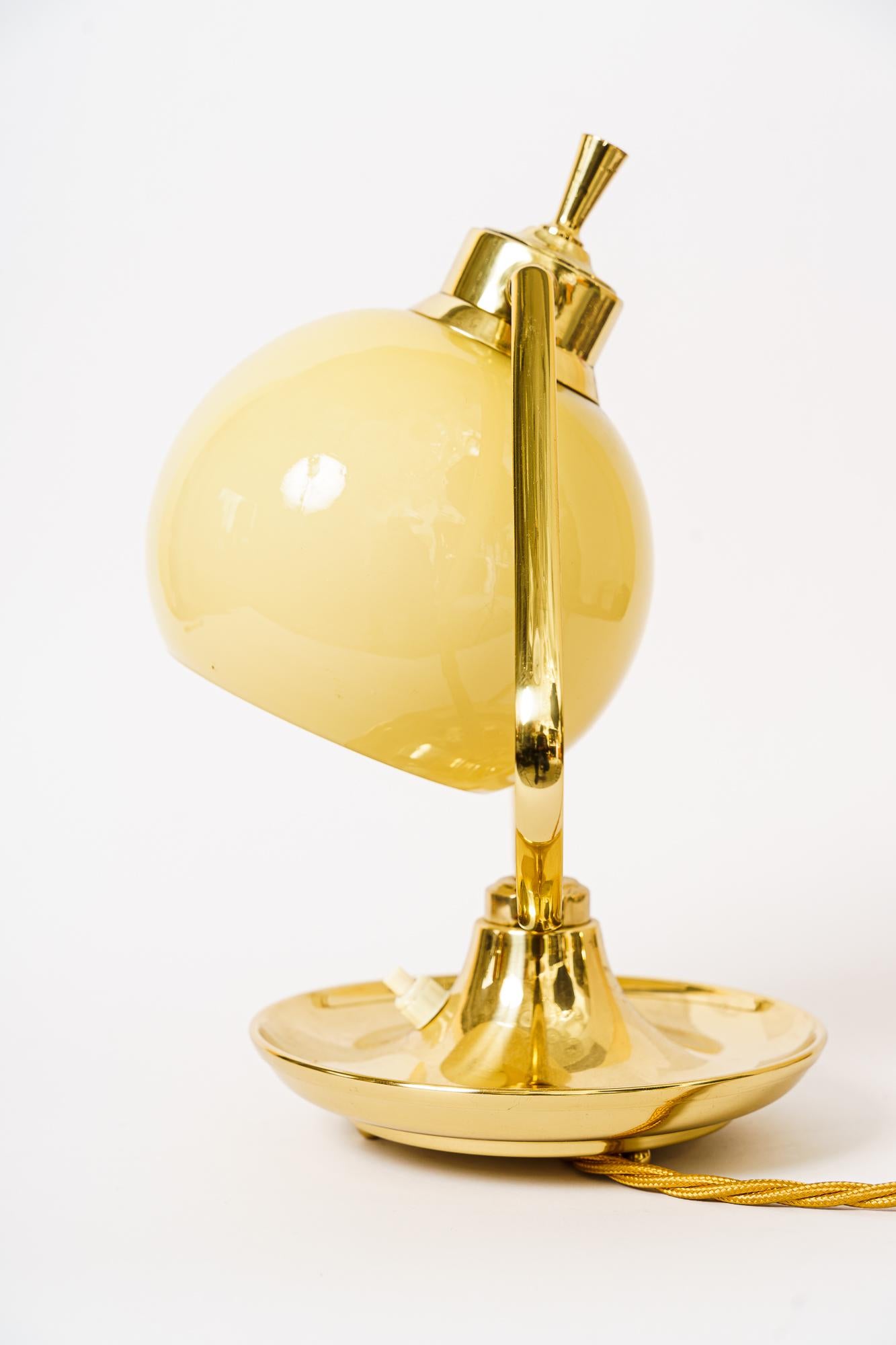 Art Deco Table Lamp with Opal Glass Shade Vienna, circa 1920s In Good Condition In Wien, AT