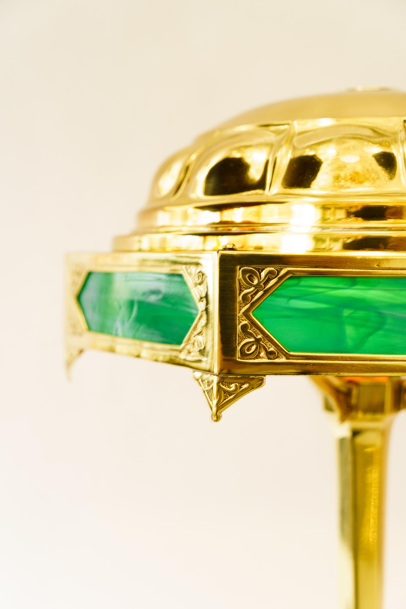 Art Deco table lamp with opaline glass plates vienna around 1920s For Sale 6