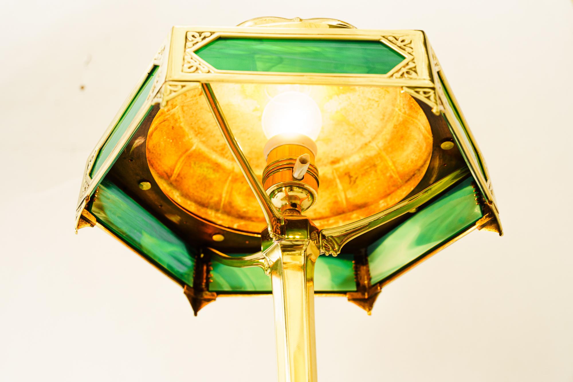 Art Deco table lamp with opaline glass plates vienna around 1920s For Sale 8