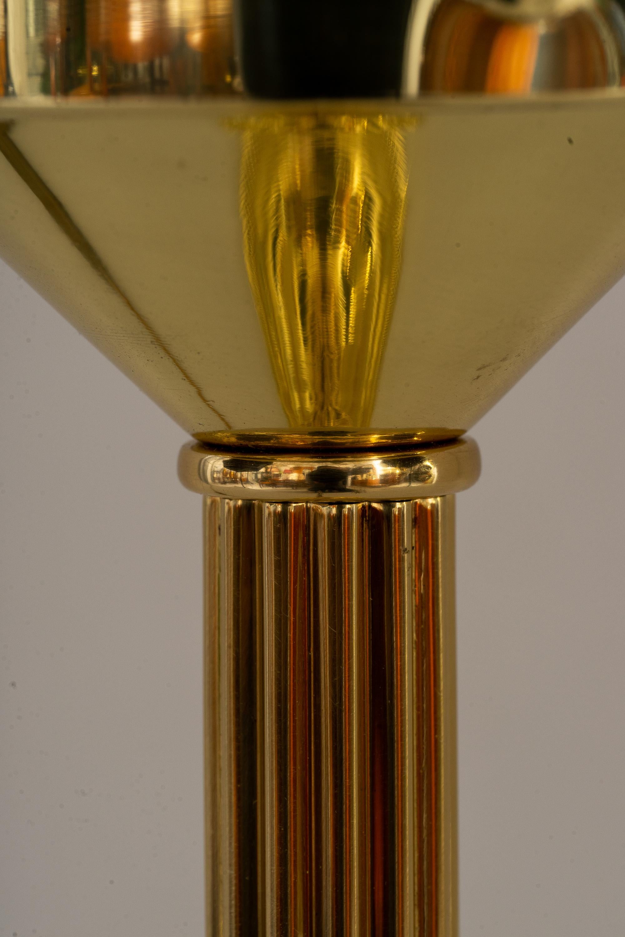 Art Deco Table Lamp with Original Glass Shade Around 1920s 3