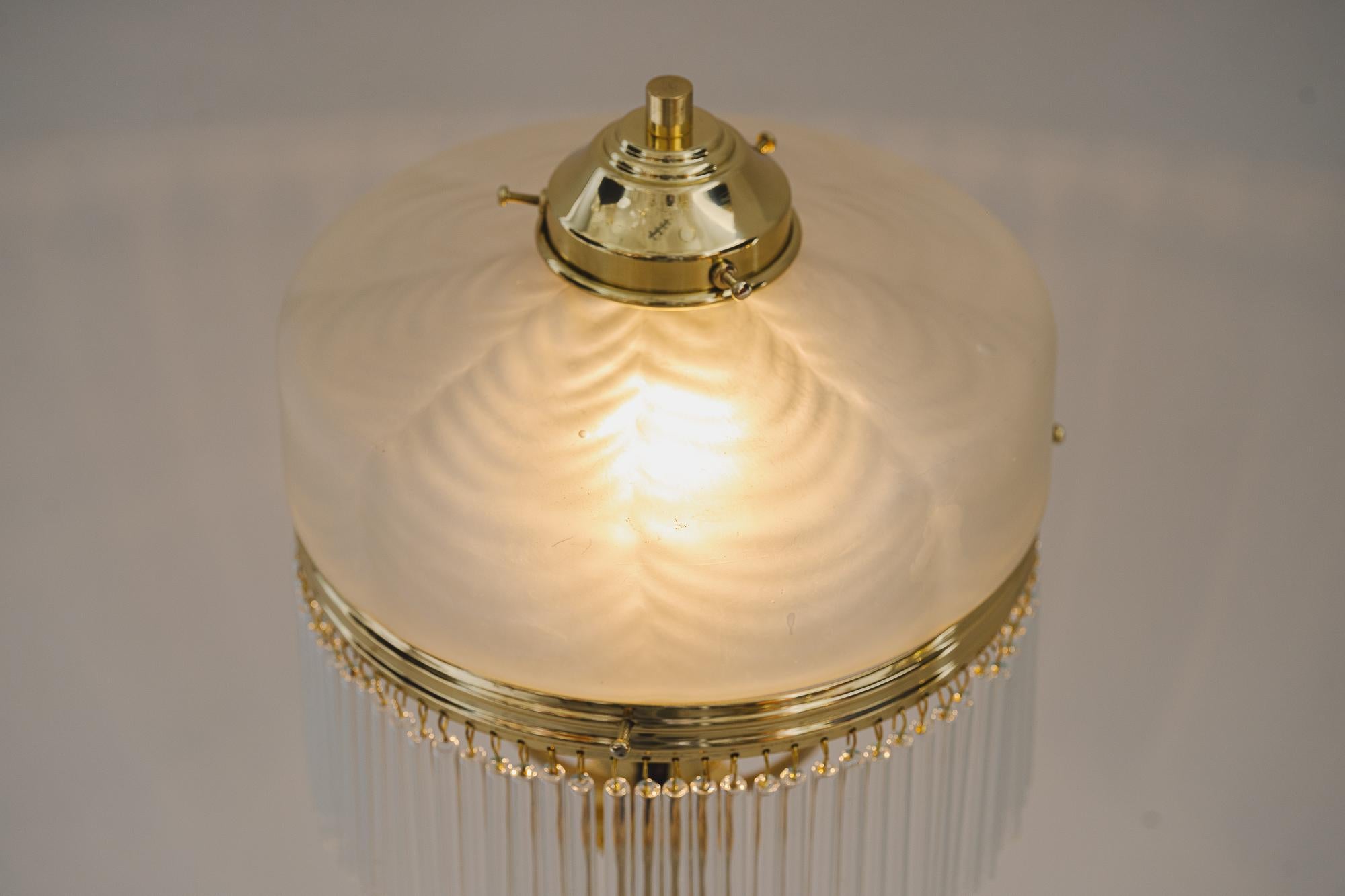 Art Deco Table Lamp with Original Glass Shade Around 1920s 5