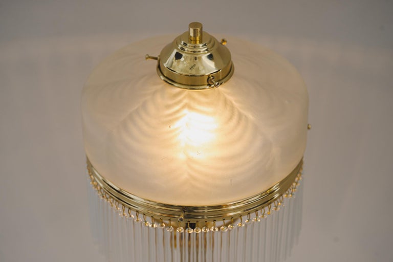 Art Deco Table Lamp with Original Glass Shade Around 1920s For Sale 7