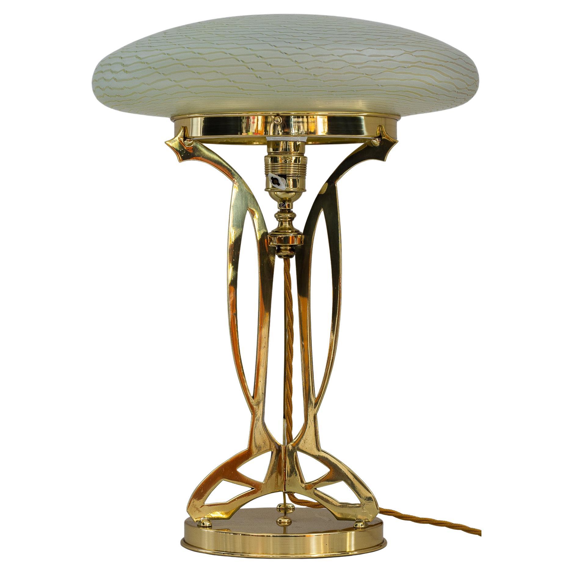 1920's Art Deco Ignacio Gallo Danseuse Lamp Original Millefiori Ball Shade For Sale at 1stDibs