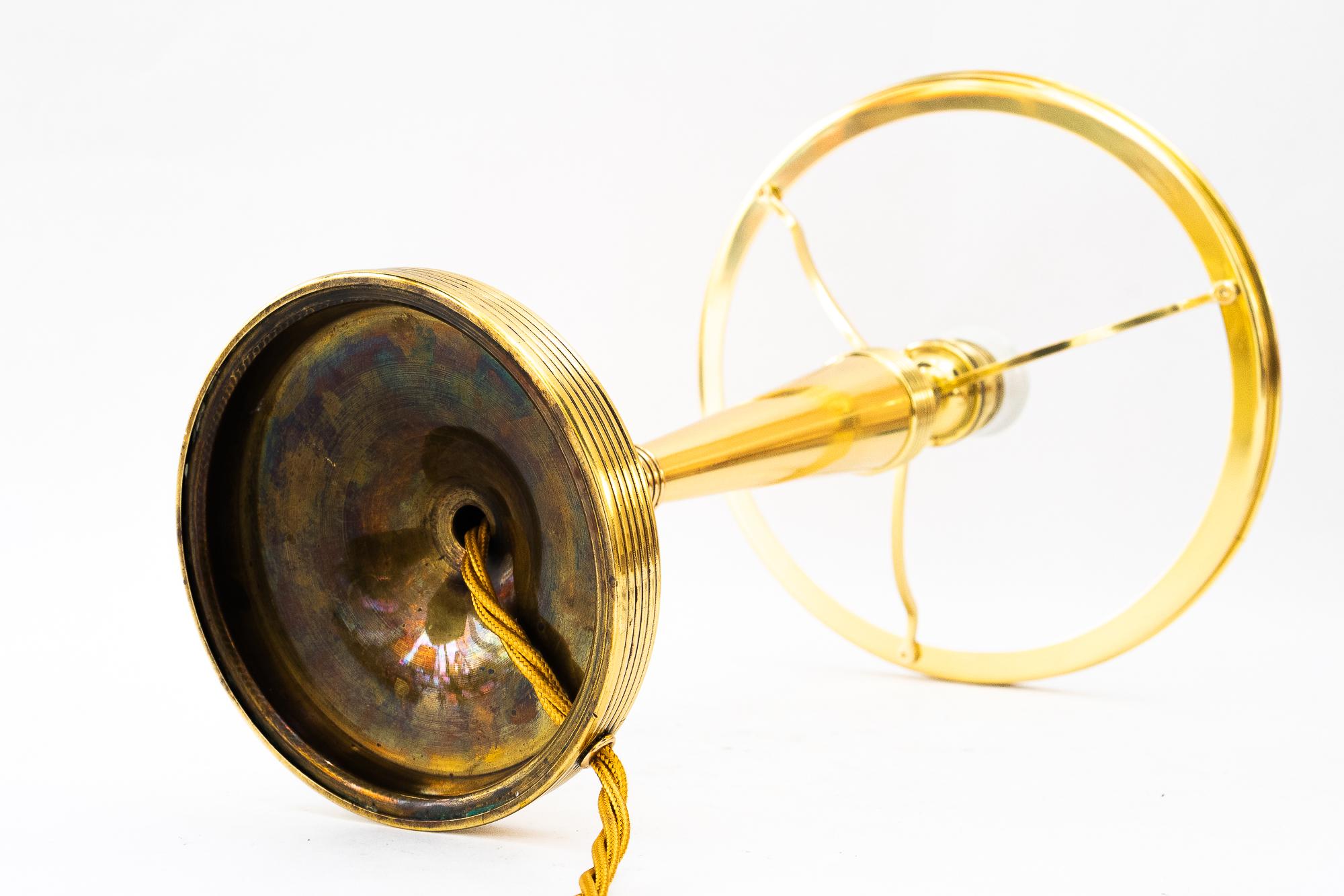 Art Deco Table lamp with original glass shade vienna around 1920s For Sale 6