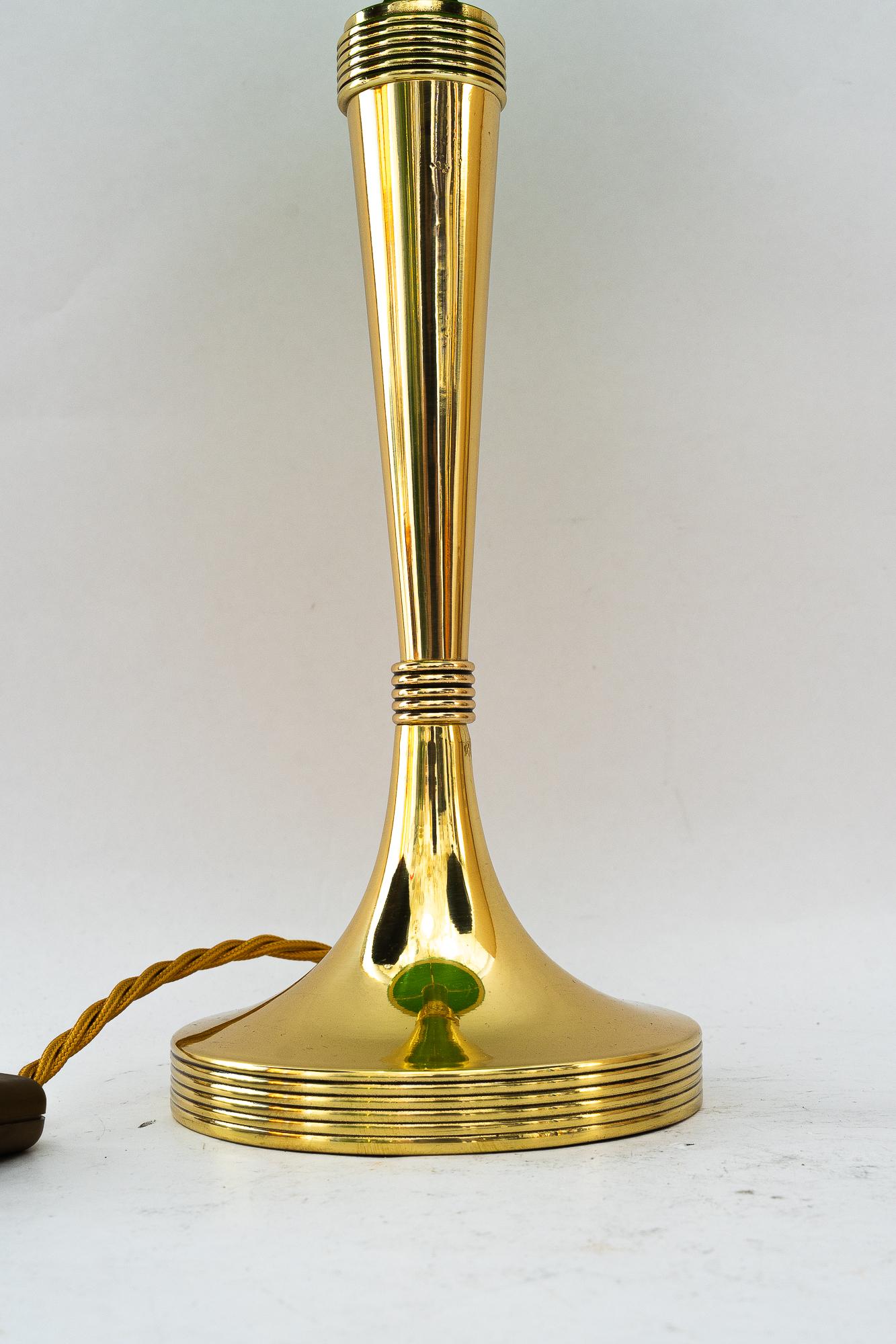 Art Deco Table lamp with original glass shade vienna around 1920s In Good Condition For Sale In Wien, AT