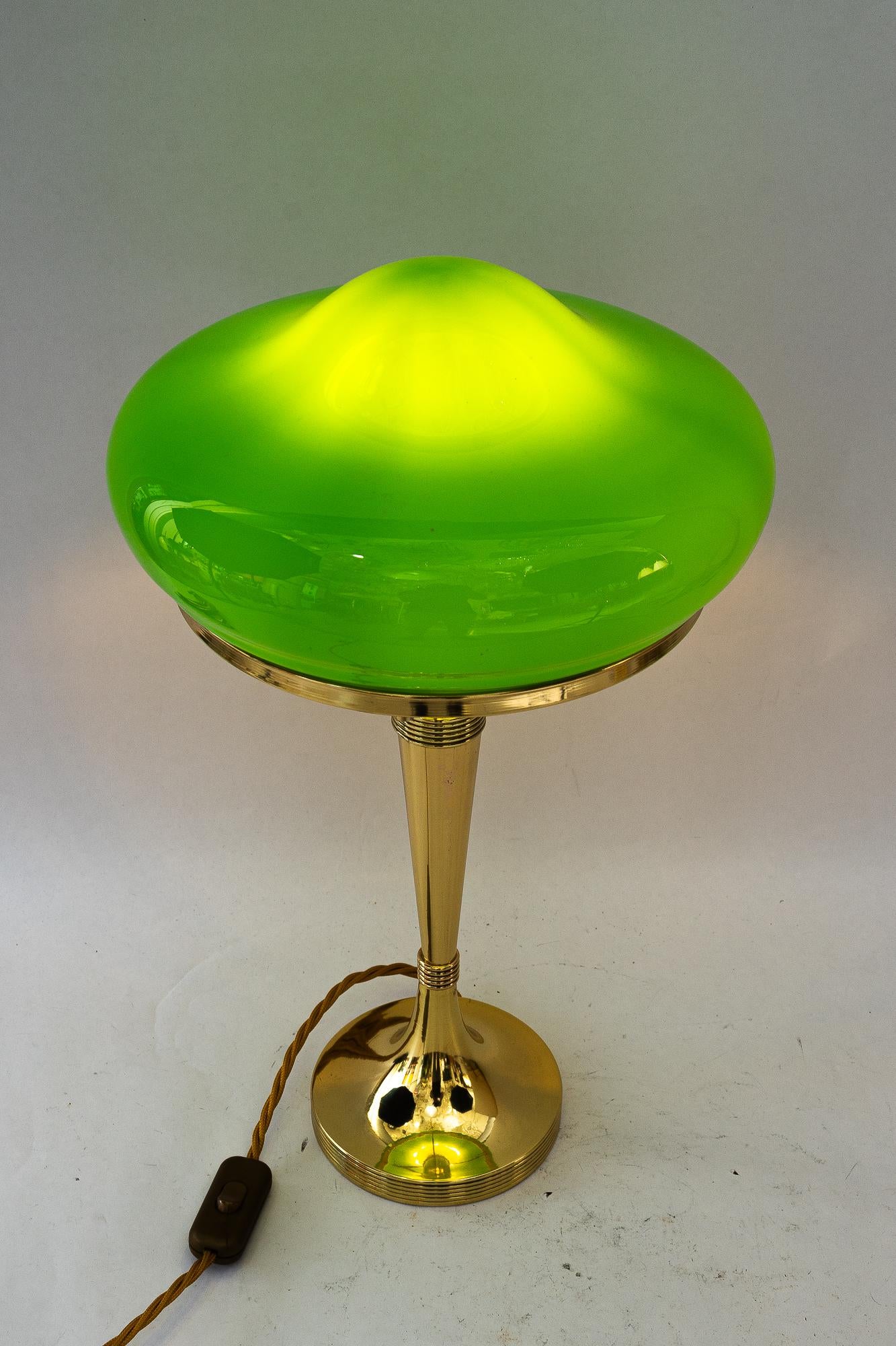 Art Deco Table lamp with original glass shade vienna around 1920s For Sale 1