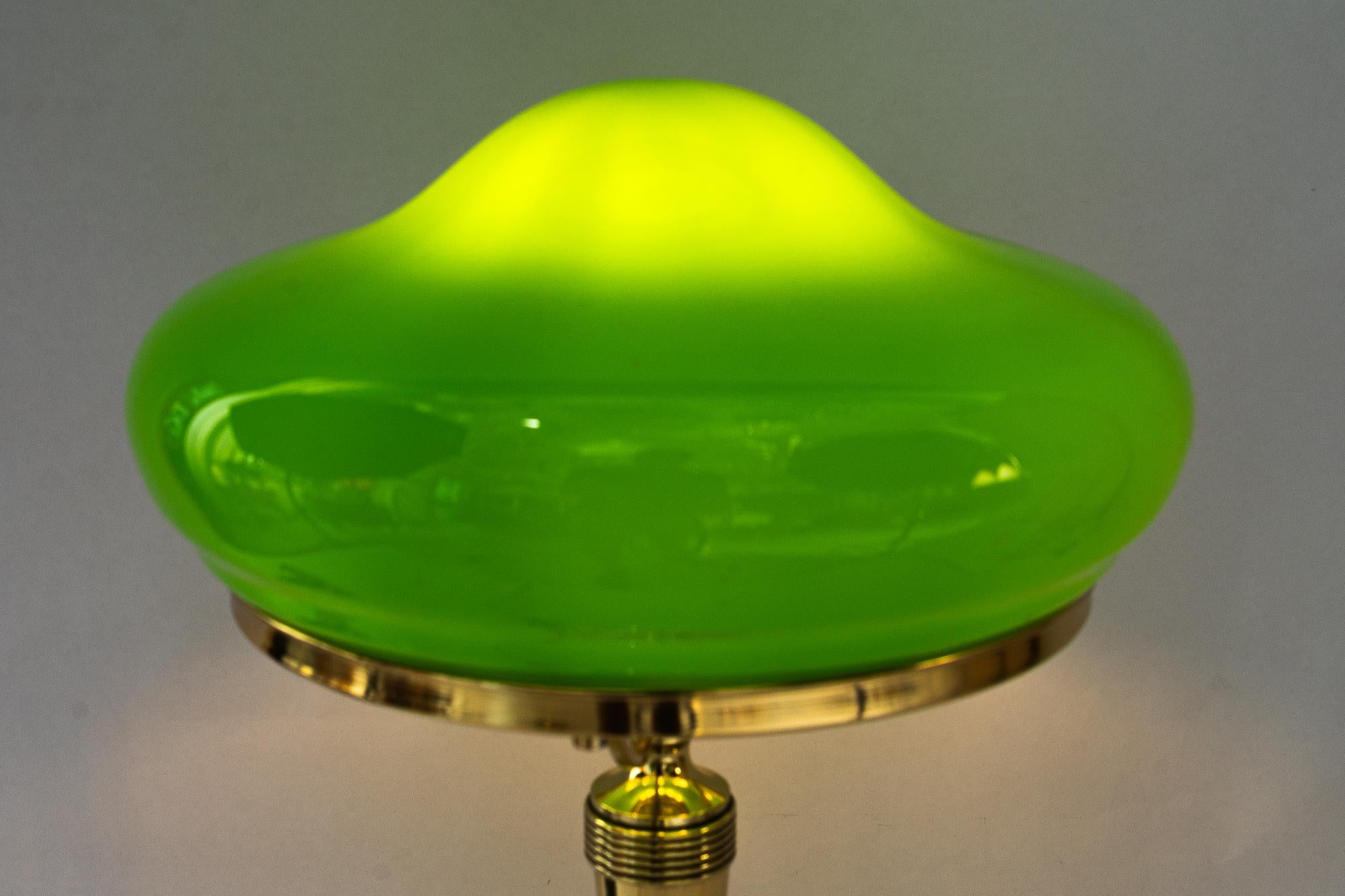 Art Deco Table lamp with original glass shade vienna around 1920s For Sale 2