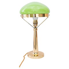 Art Deco Table lamp with original green opal glass vienna around 1920s