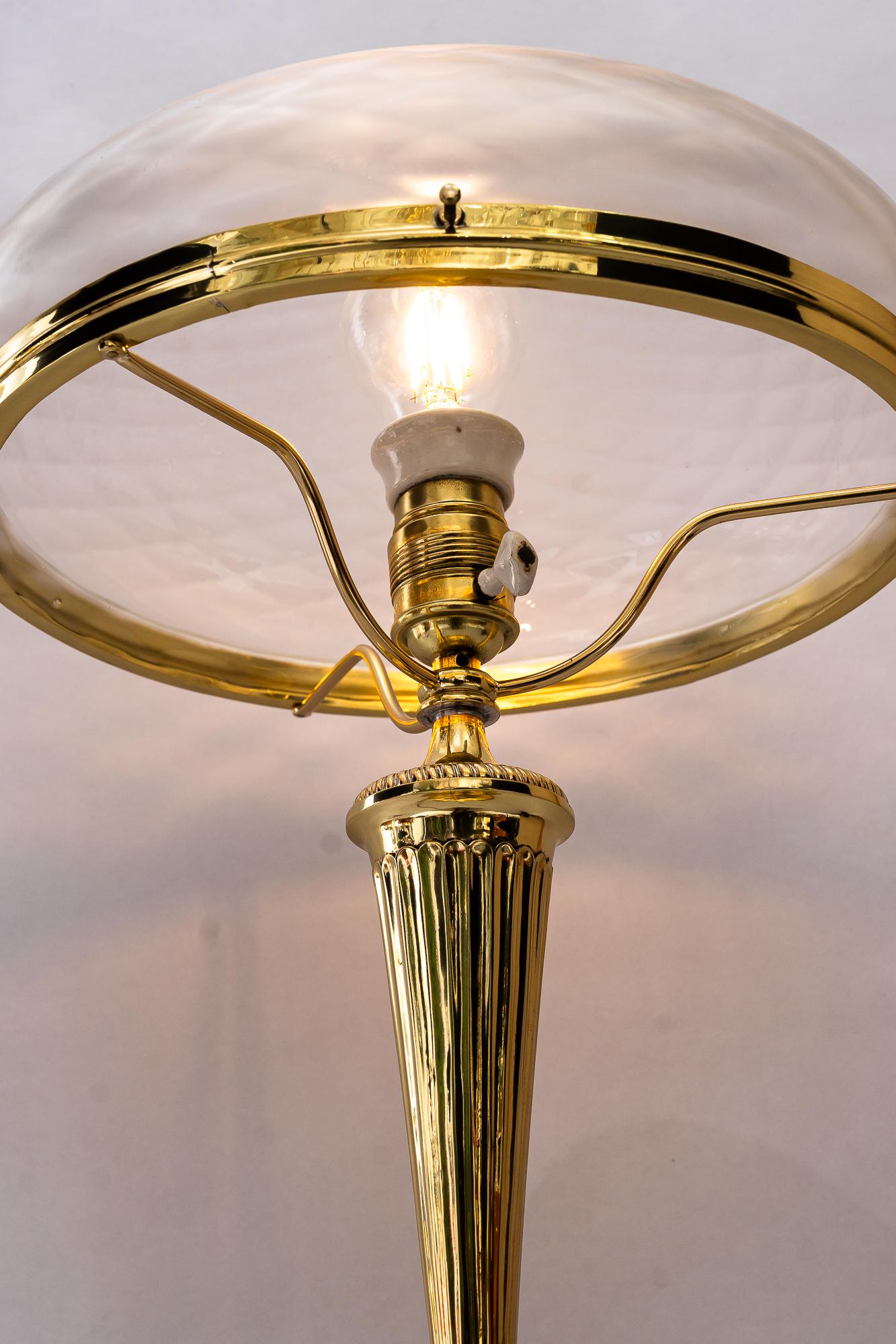 Lampe de table Art Déco avec abat-jour en verre ancien d'origine vienne vers 1920 en vente 4