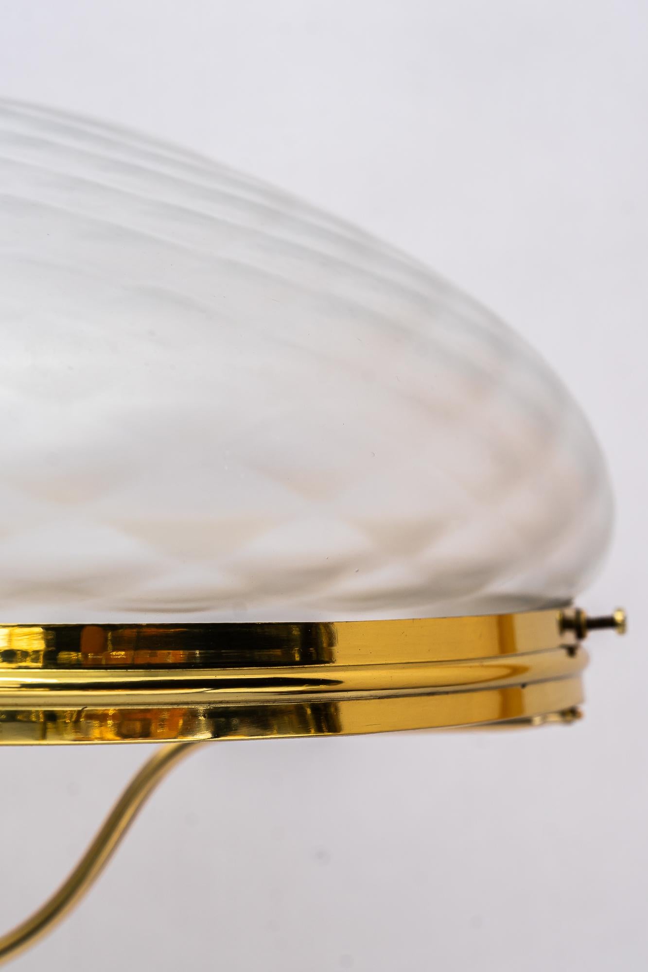 Début du 20ème siècle Lampe de table Art Déco avec abat-jour en verre ancien d'origine vienne vers 1920 en vente