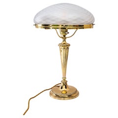 Art Deco table lamp with original old glass shade vienna around 1920s