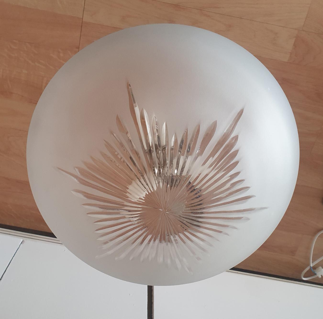 Lampe de table Art Déco avec verre sablé vintage Neuf - En vente à Rebais, FR