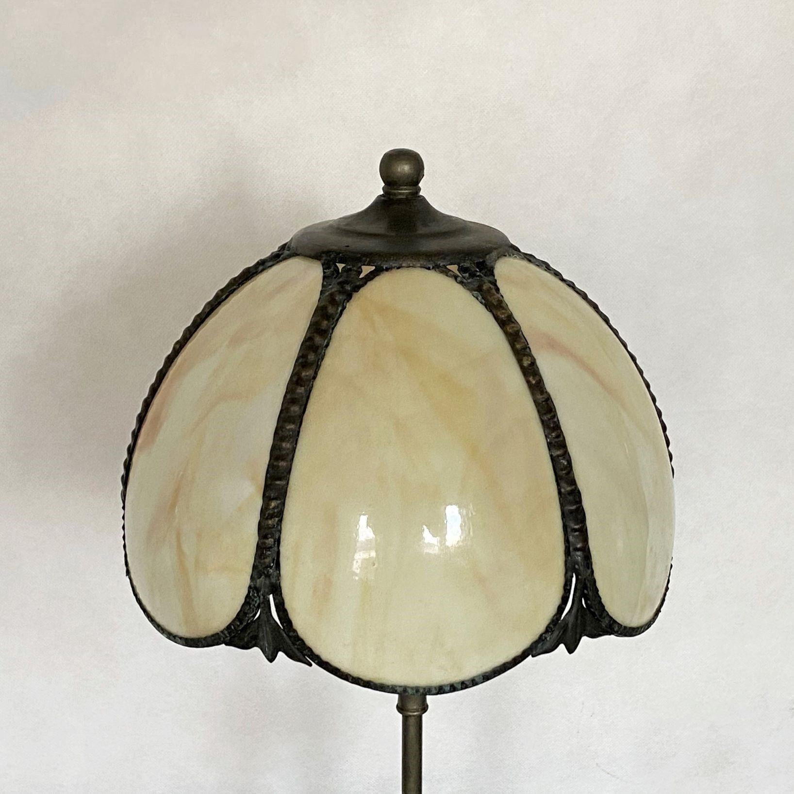 tiffany slag glass lamp