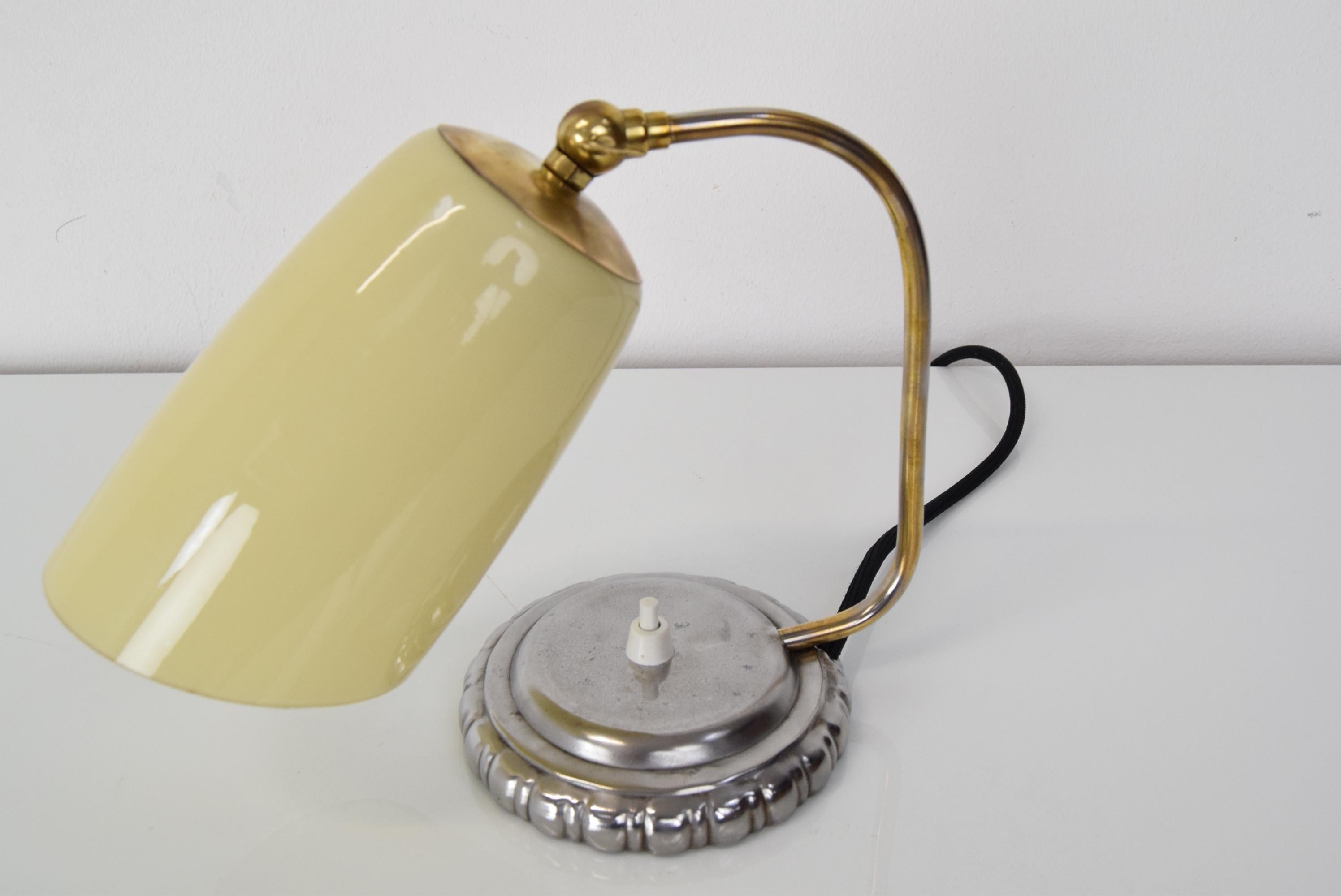 Czech Art Deco Table Lamp, 1930's For Sale