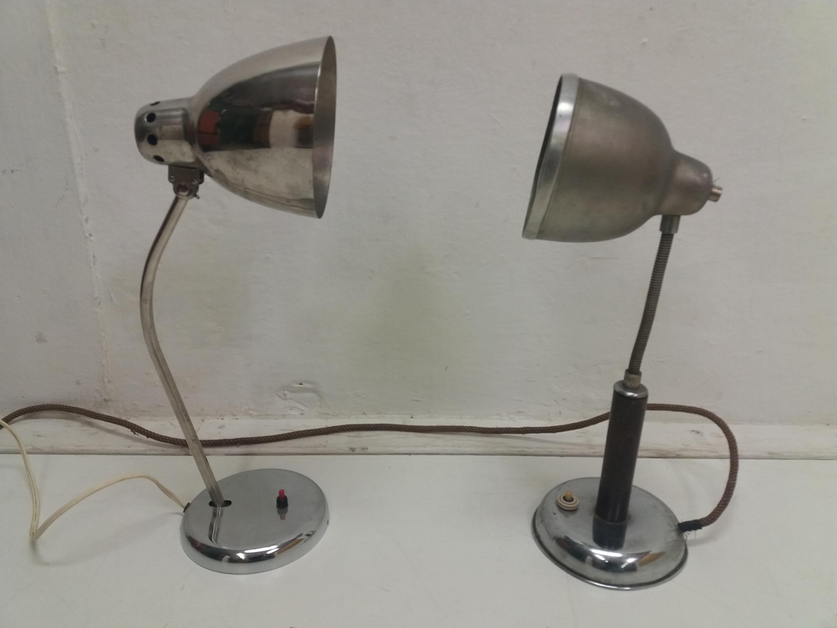 Art-déco-Tischlampen, 1930er Jahre (Metall) im Angebot