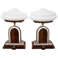 Antique Art Deco Table Lamps, Set of 2