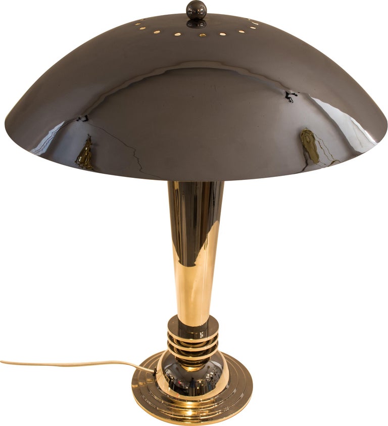 Art Deco Table Lamps Vintage from 1925 Brass, NickelPlated For Sale at