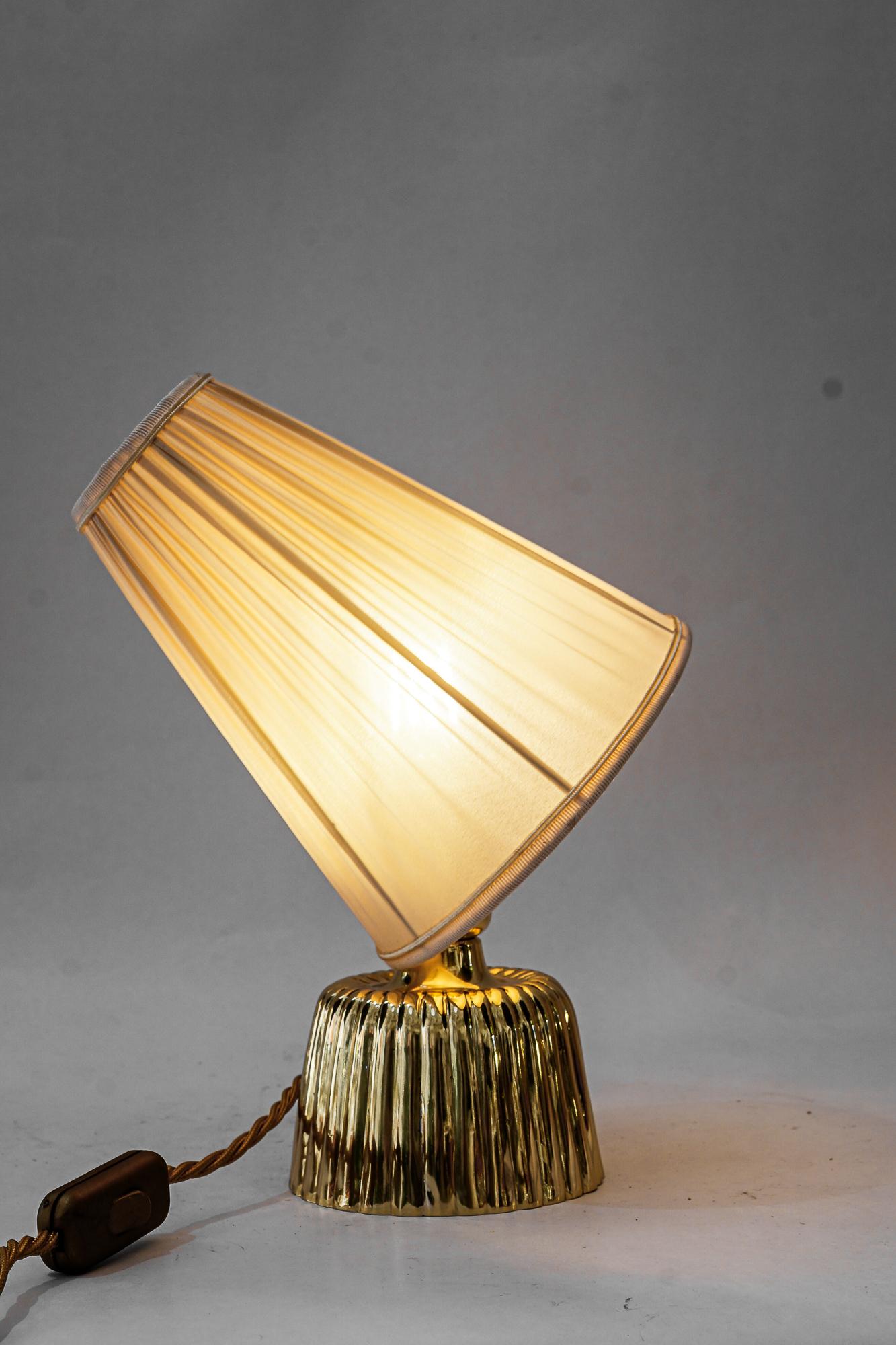 Art deco tischlampen mit stoffschirmen wien um 1920er im Angebot 2