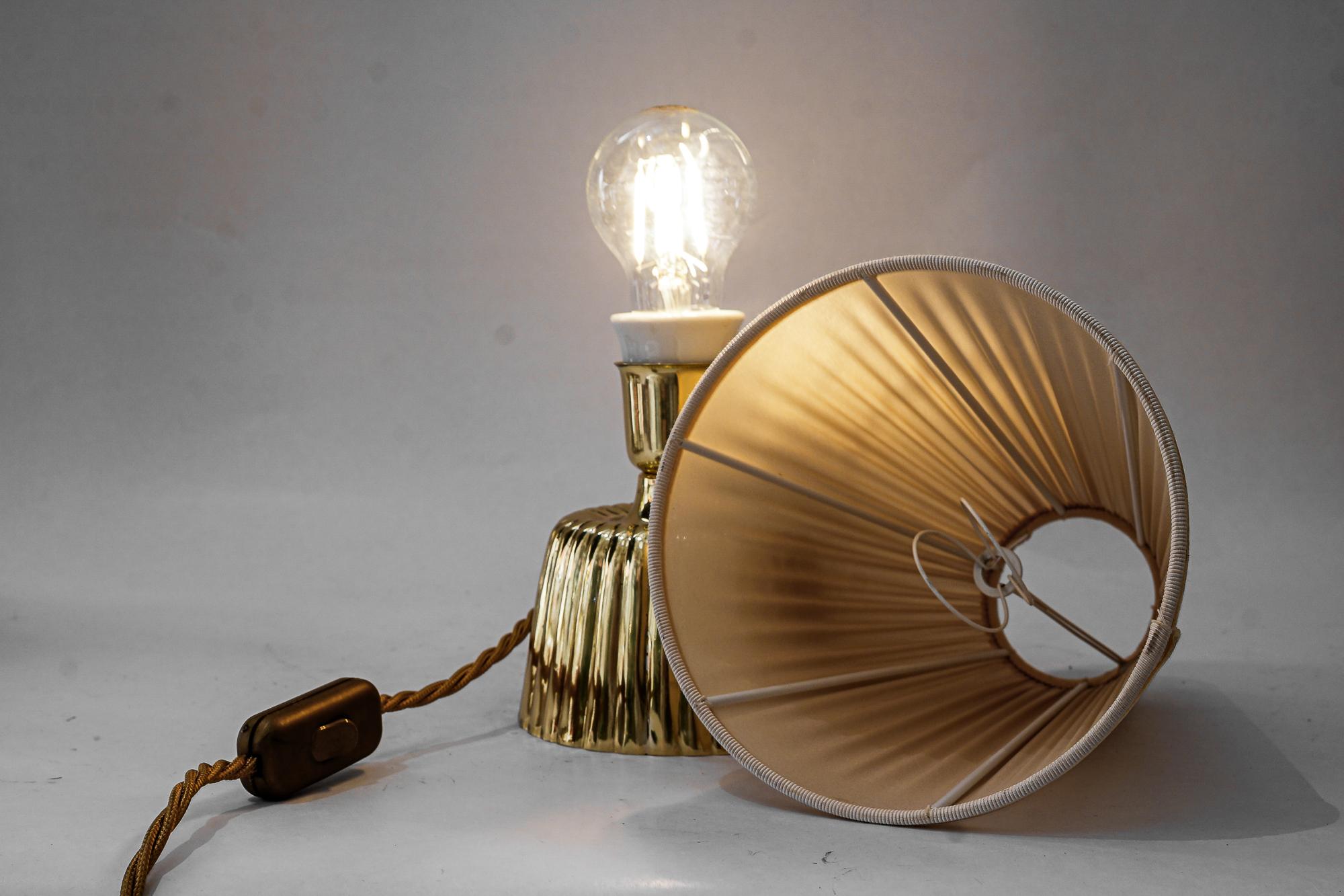 Art deco tischlampen mit stoffschirmen wien um 1920er im Angebot 3