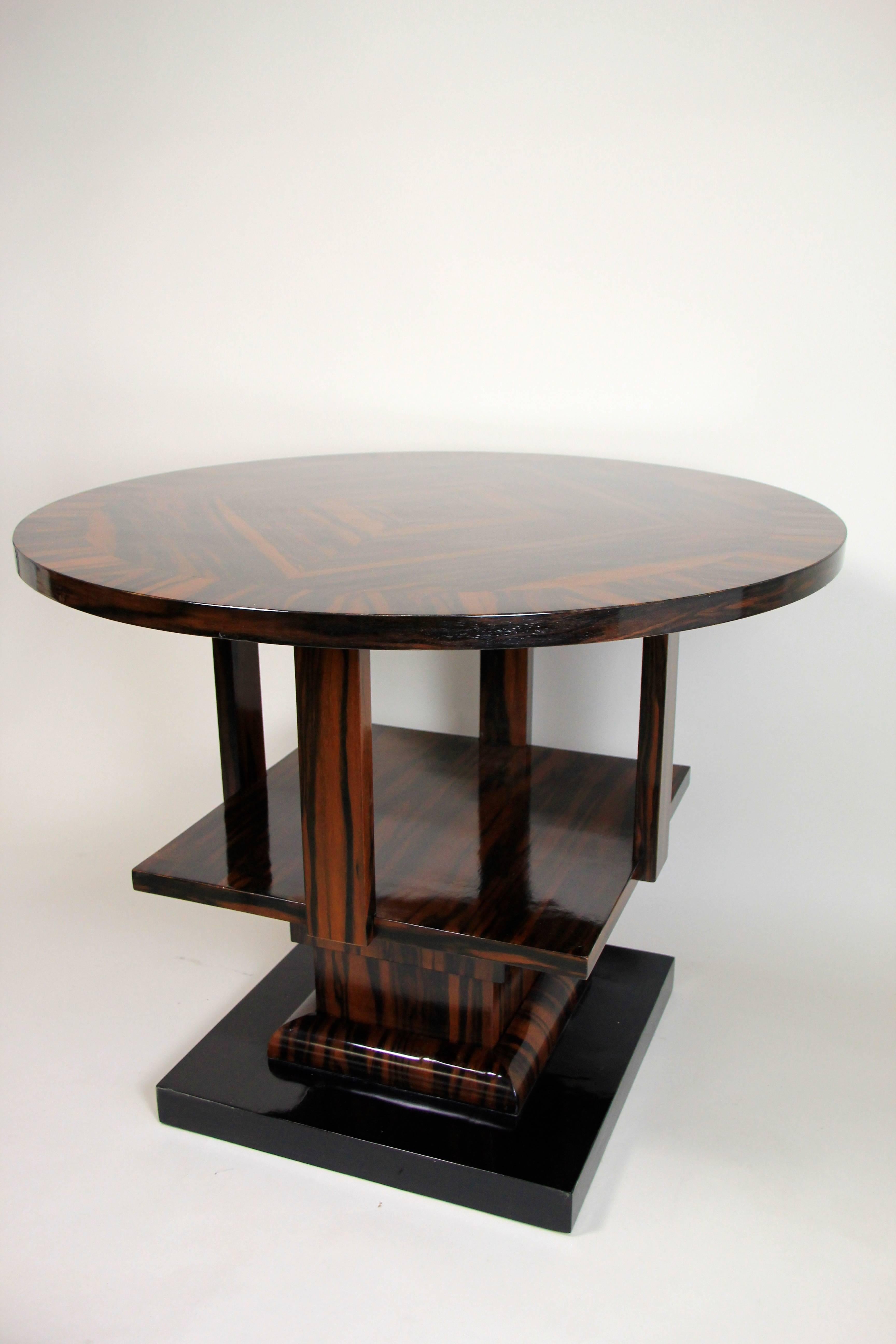 Art Deco Table Macassar Wood, Austria, circa 1920 For Sale 2