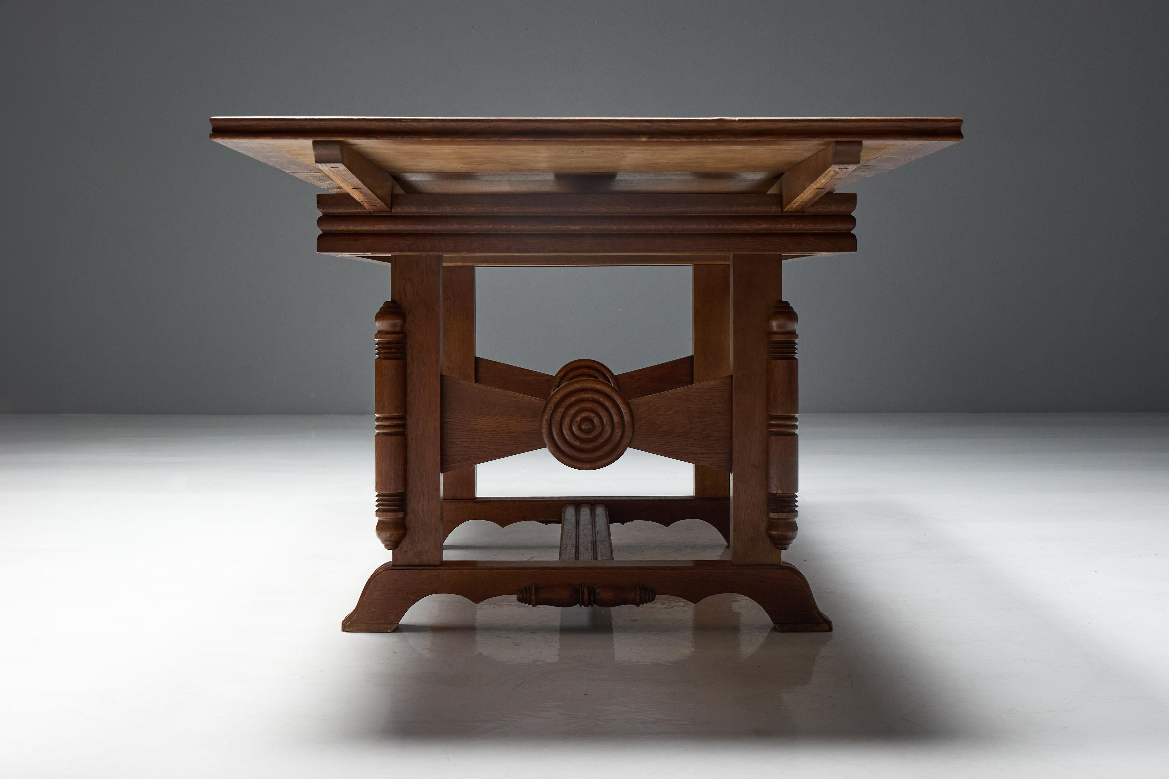 Art Deco Table or Desk by Charles Dudouyt, France, 1940s im Angebot 7