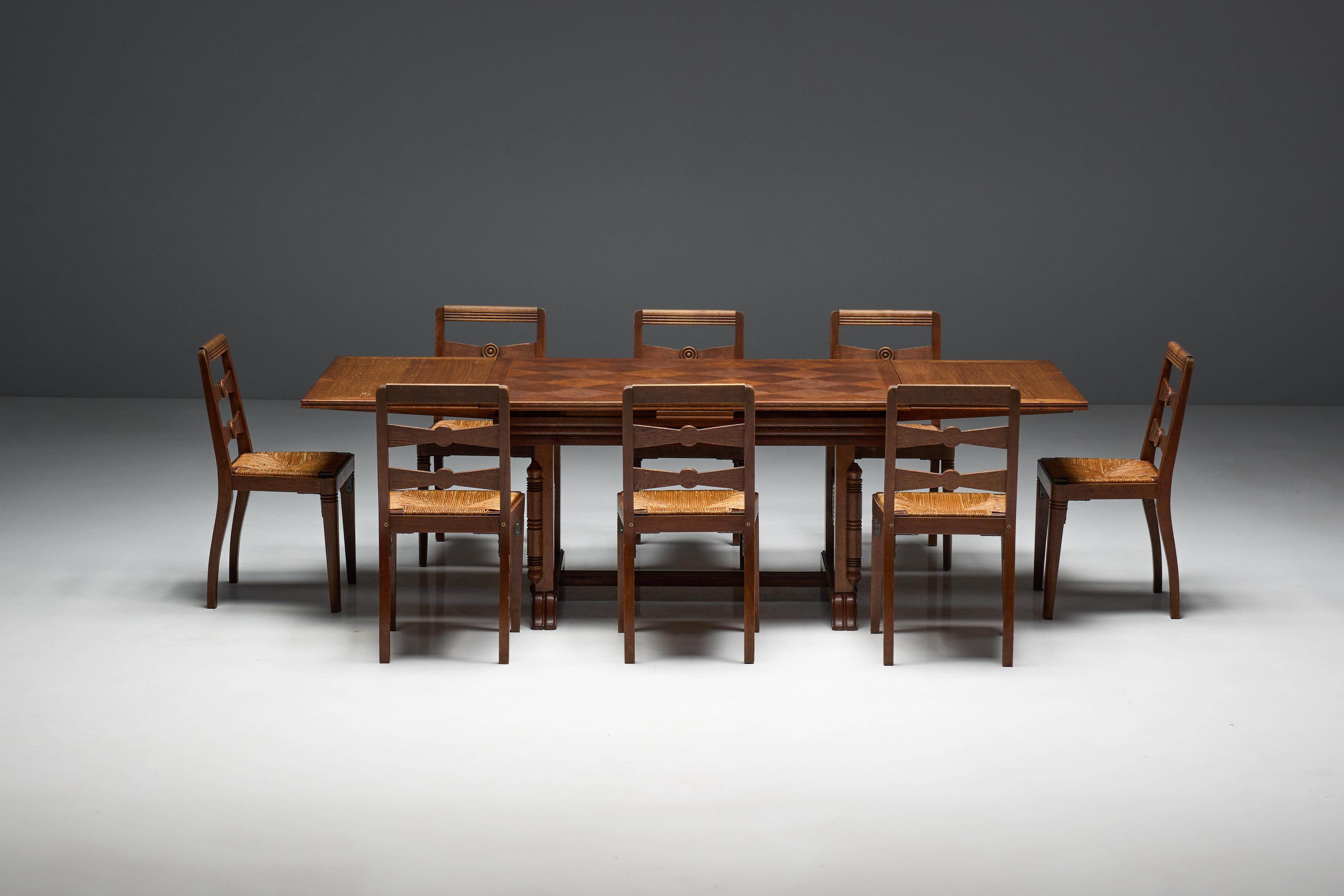 Art Deco Table or Desk by Charles Dudouyt, France, 1940s im Angebot 11