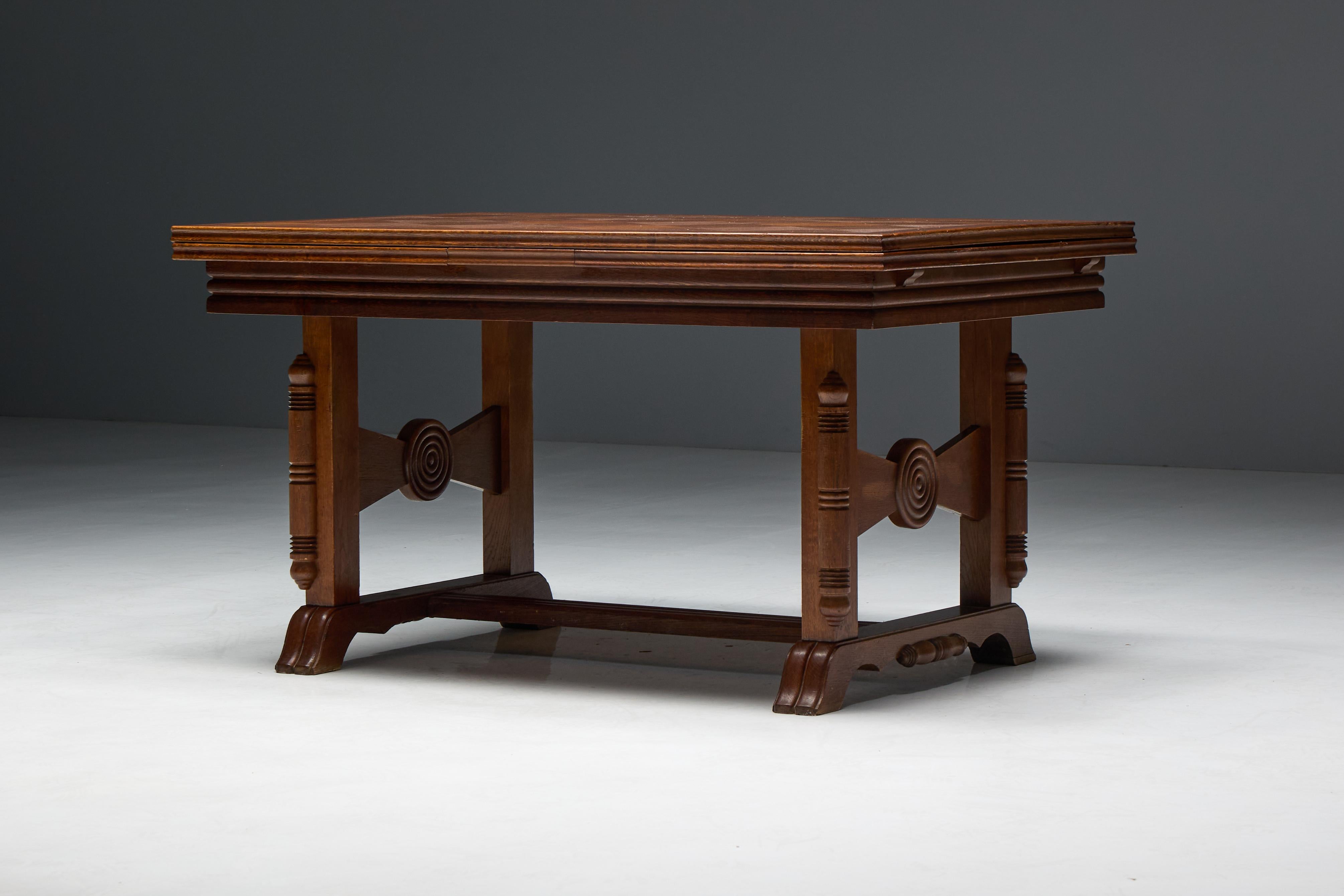 Art Deco Table or Desk by Charles Dudouyt, France, 1940s im Angebot 12