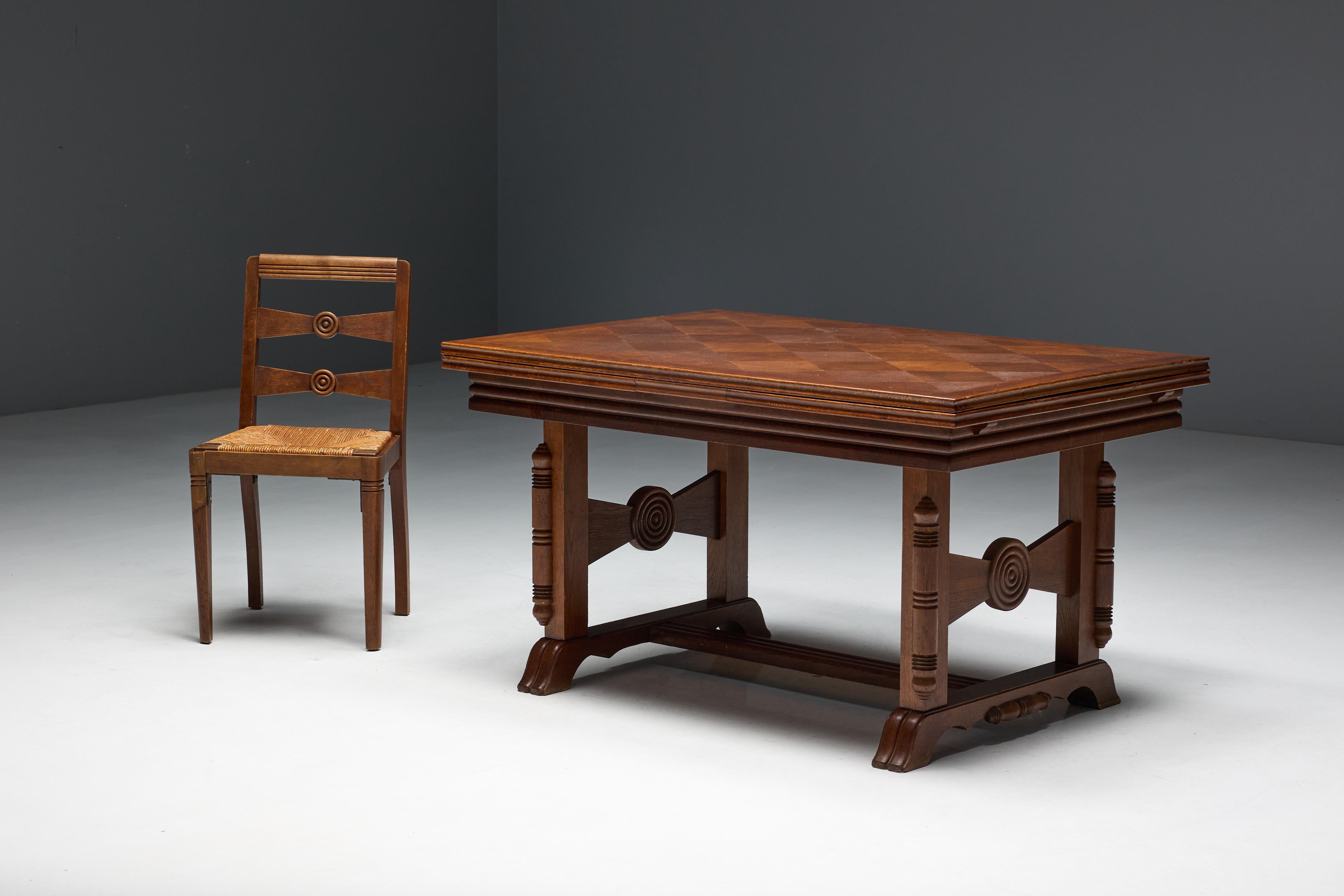 Art Deco Table or Desk by Charles Dudouyt, France, 1940s im Angebot 13