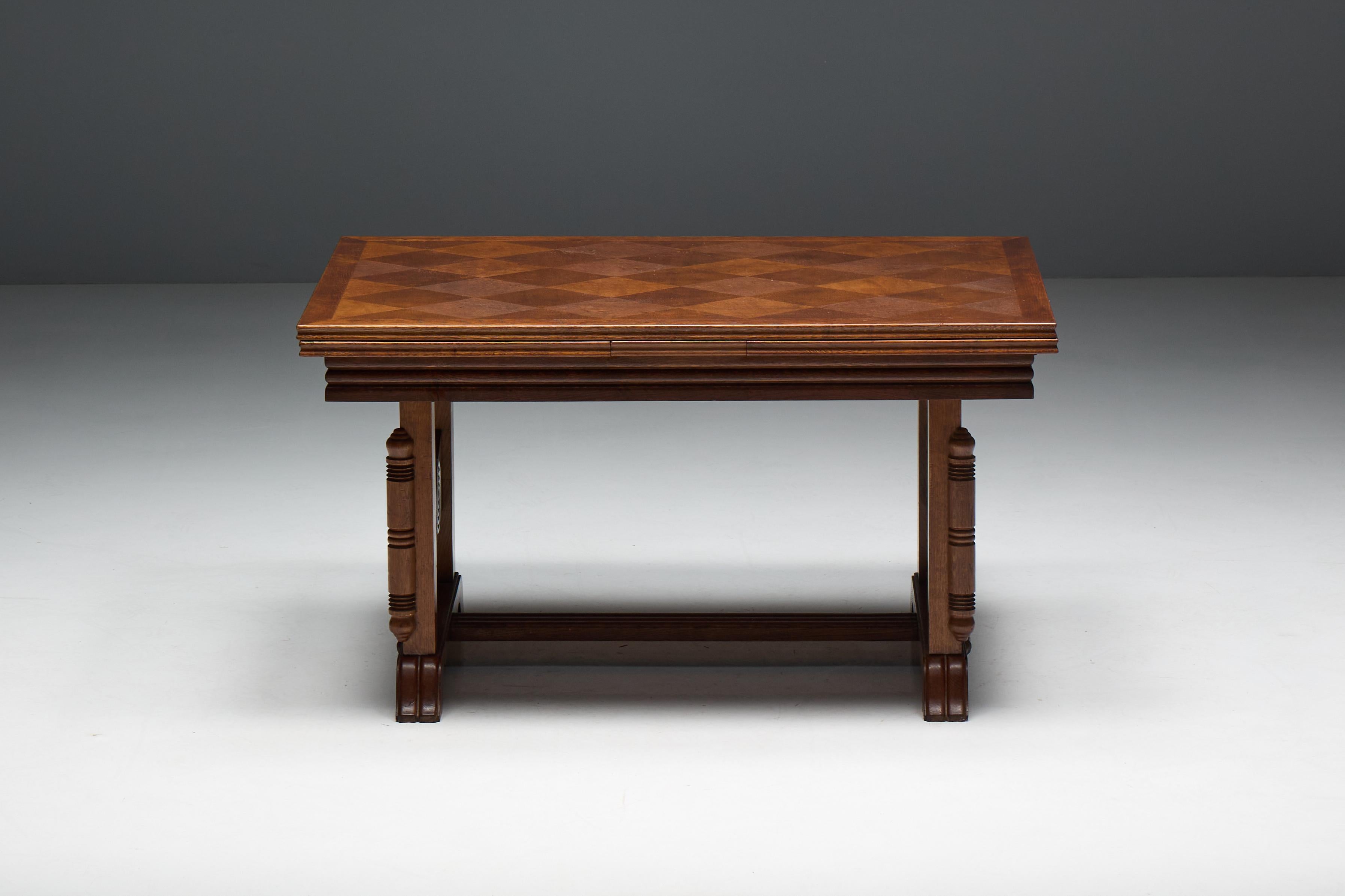 Art Deco Table or Desk by Charles Dudouyt, France, 1940s (Art déco) im Angebot