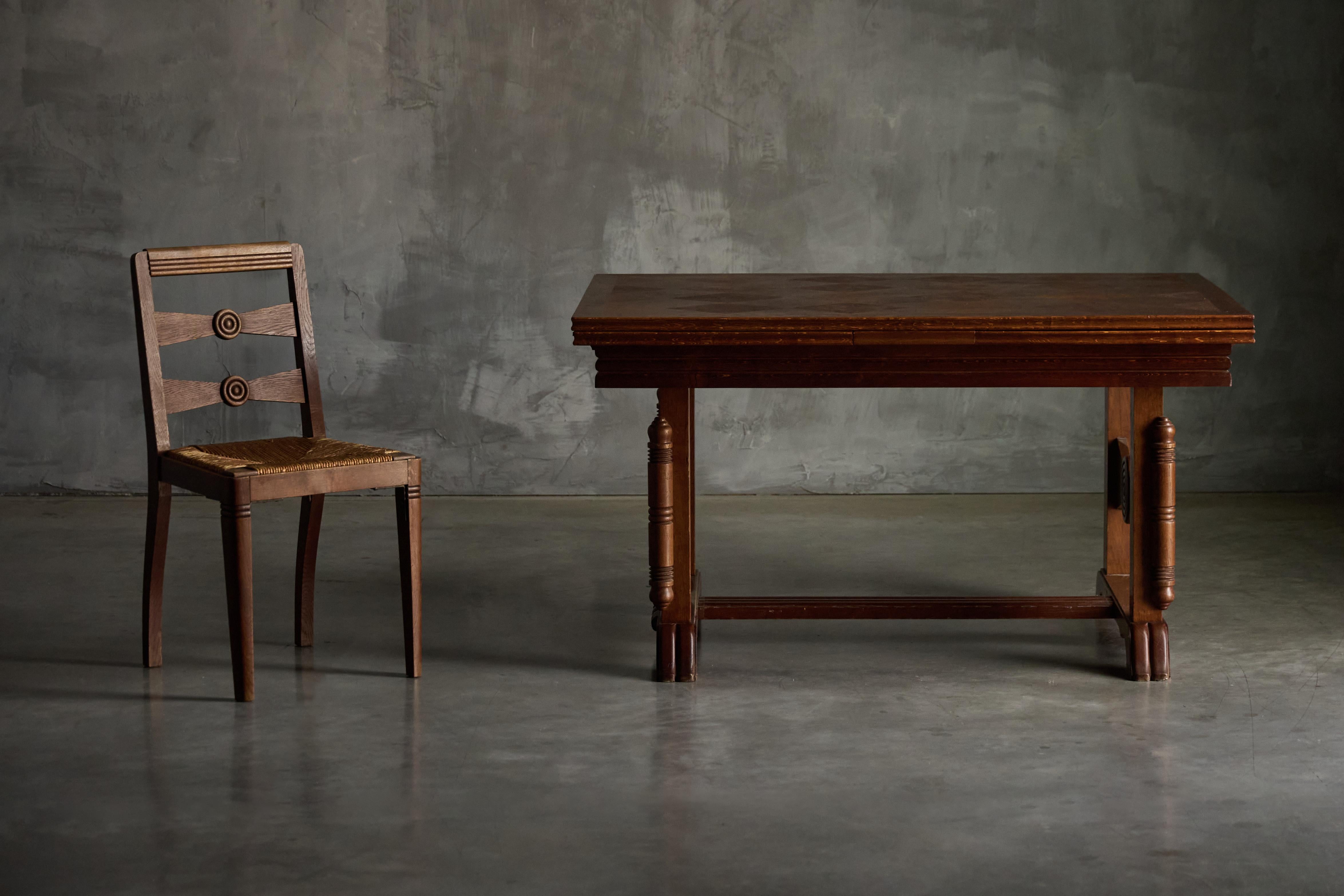 Art Deco Table or Desk by Charles Dudouyt, France, 1940s (Mitte des 20. Jahrhunderts) im Angebot