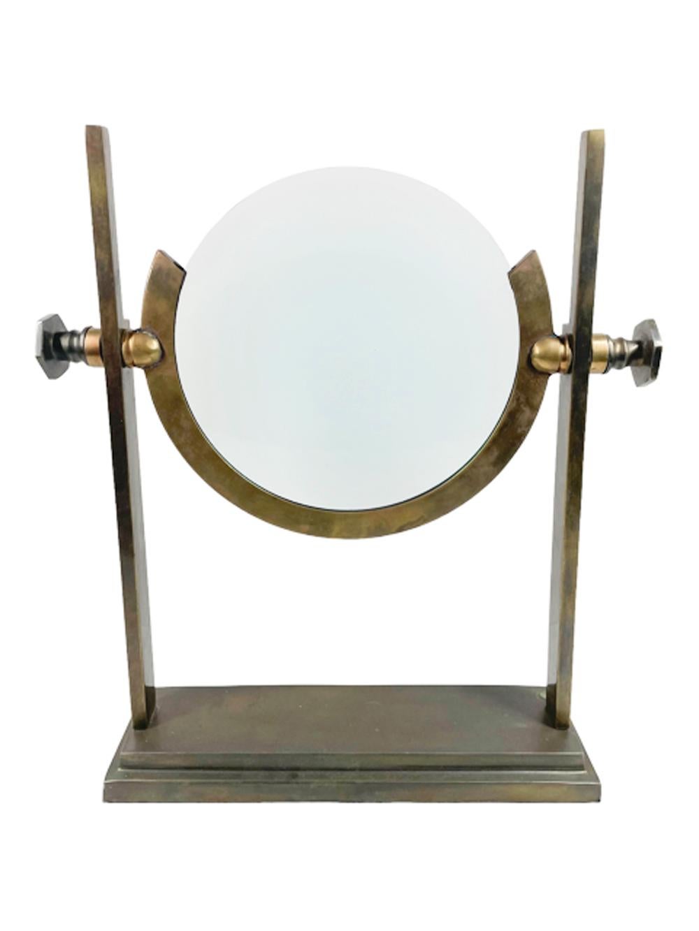 Art Deco desk/table top adjustable magnifying glass. A 7